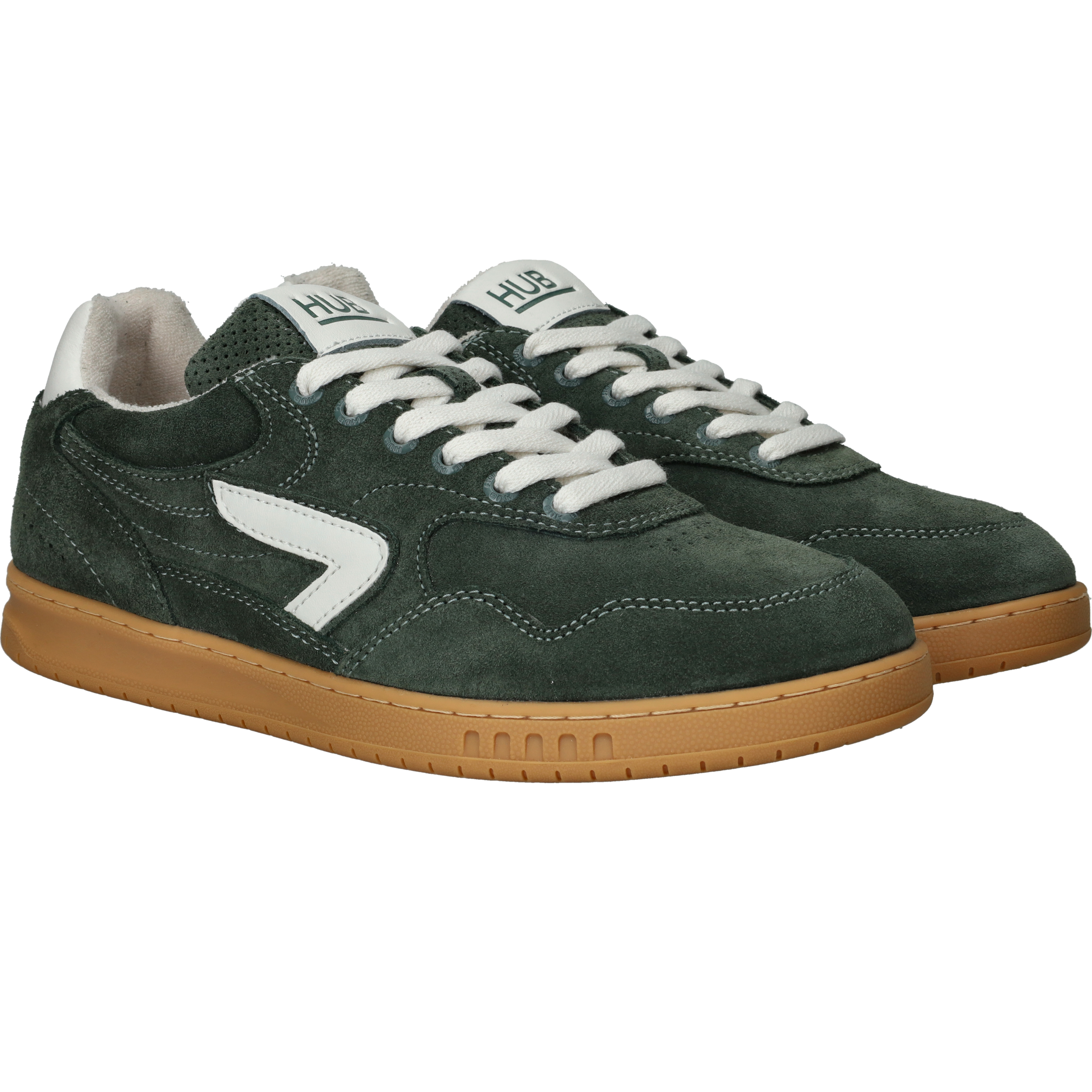 Hub Vancouver Veterschoenen Heren Groen, veterschoen voor heren – foto 2