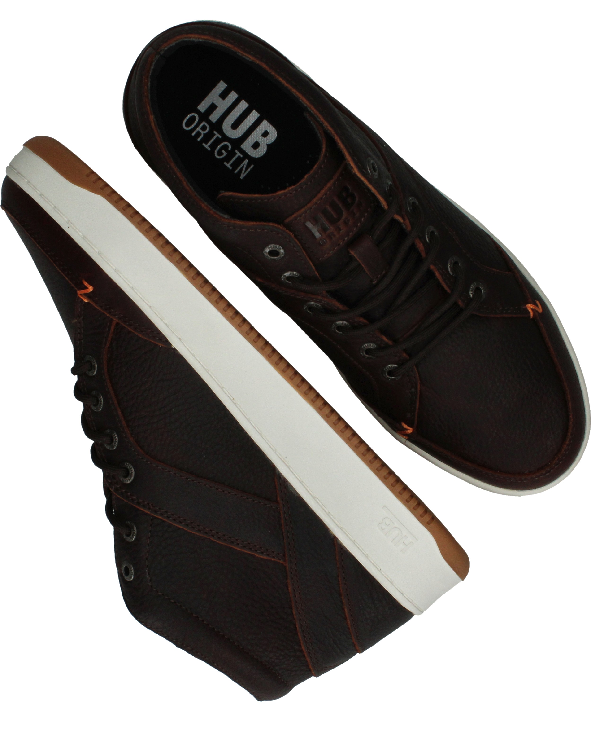 Hub Kingston Sneakers Bruin, sneaker voor unisex – foto 4