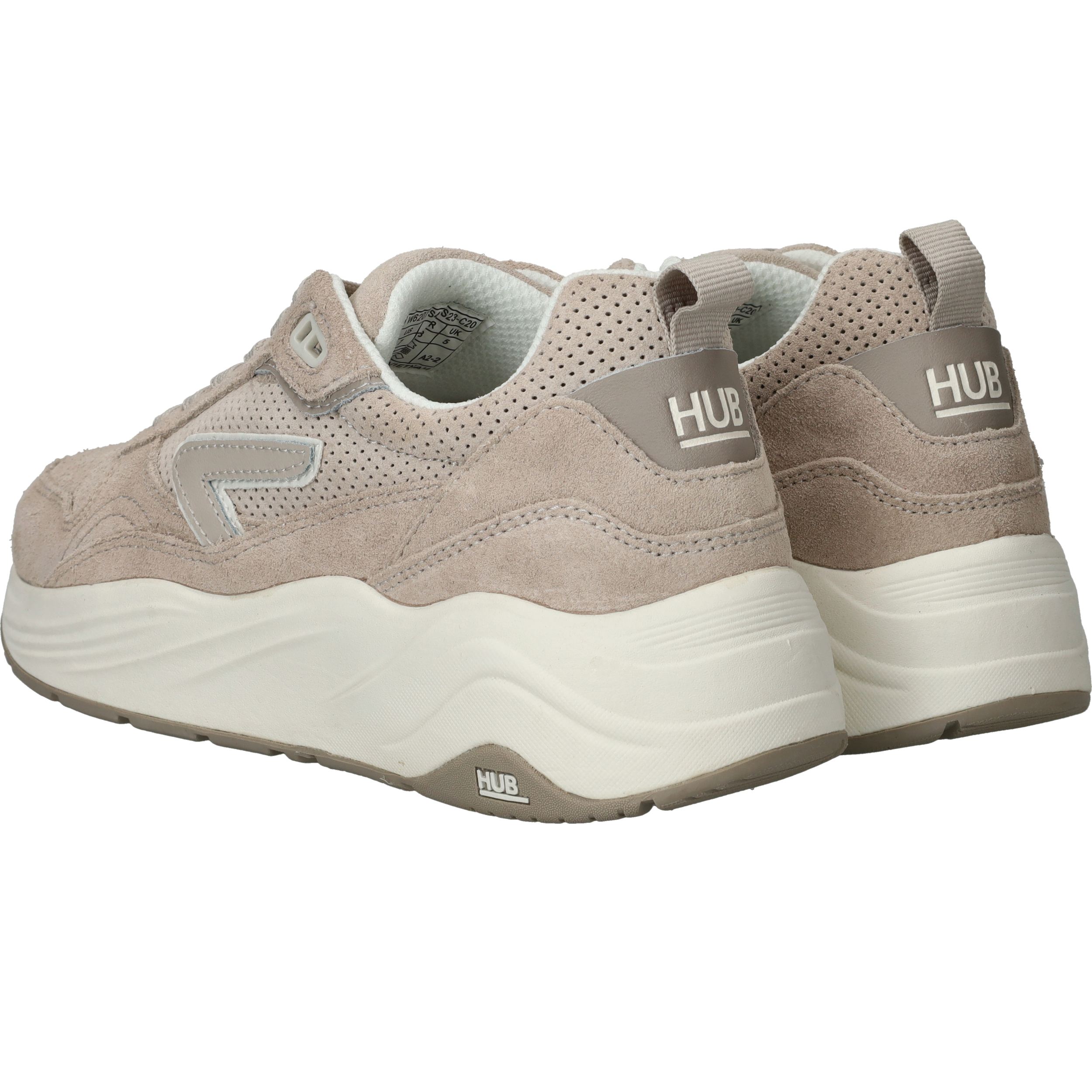 Hub Glide Sneakers Dames Beige, sneaker voor dames – foto 3