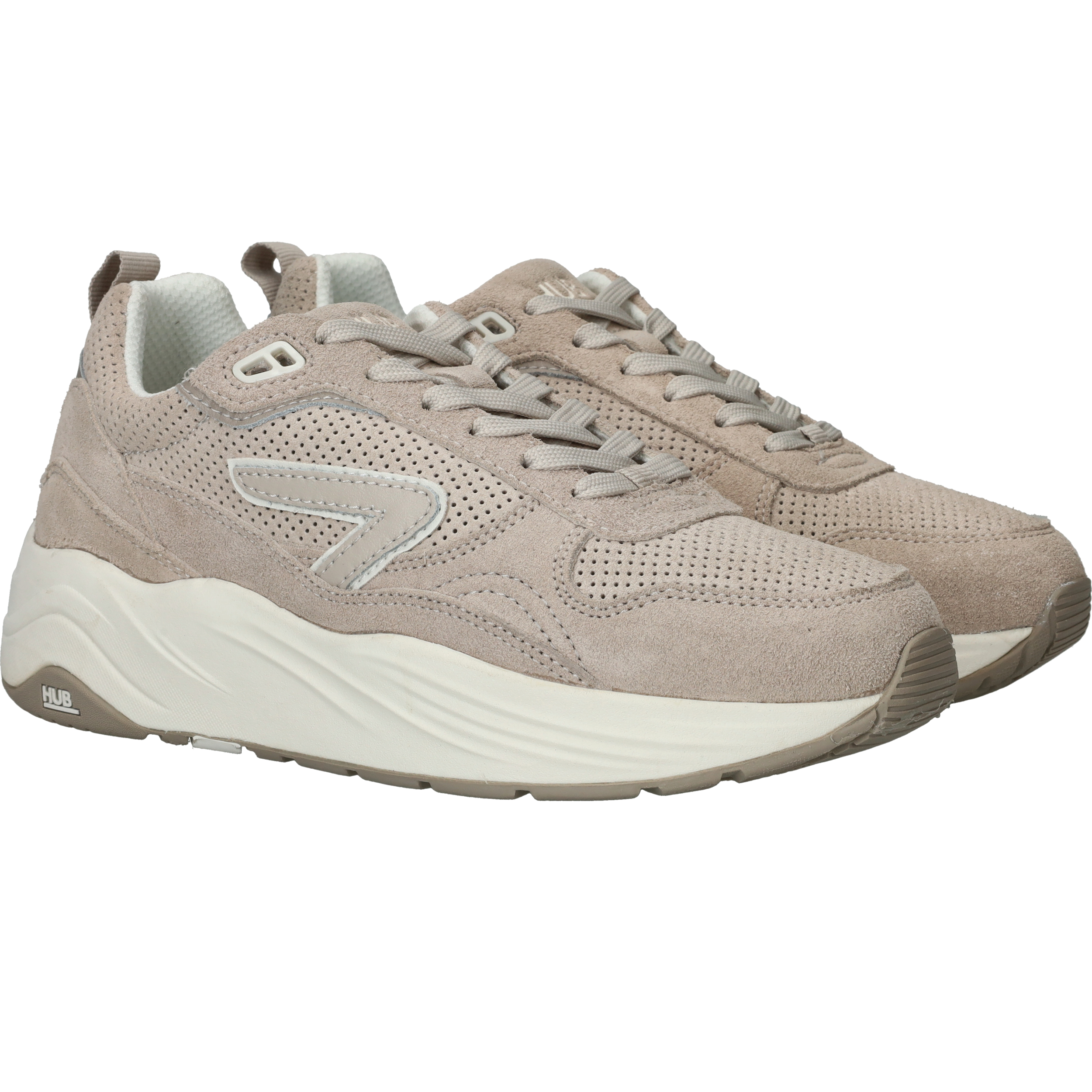 Hub Glide Sneakers Dames Beige, sneaker voor dames – foto 2