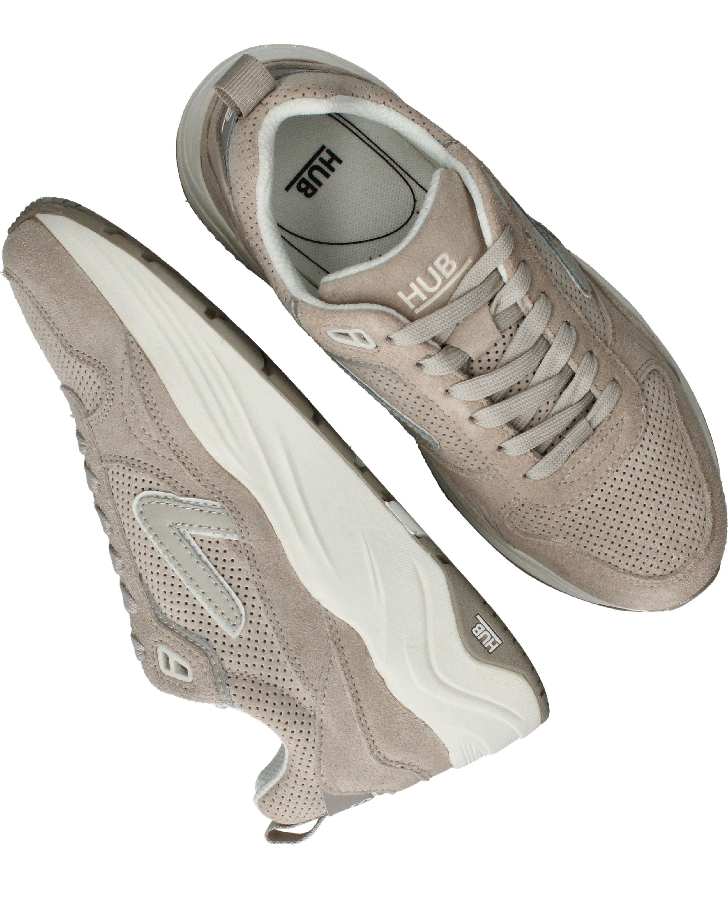 Hub Glide Sneakers Dames Beige, sneaker voor dames – foto 4