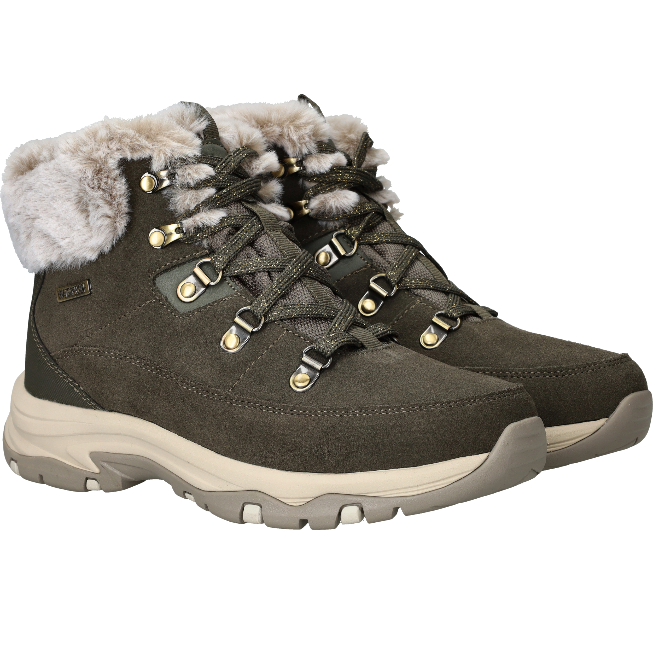 Skechers Trego Waterproof Wandelschoenen Dames Groen, wandelschoen voor dames – foto 2