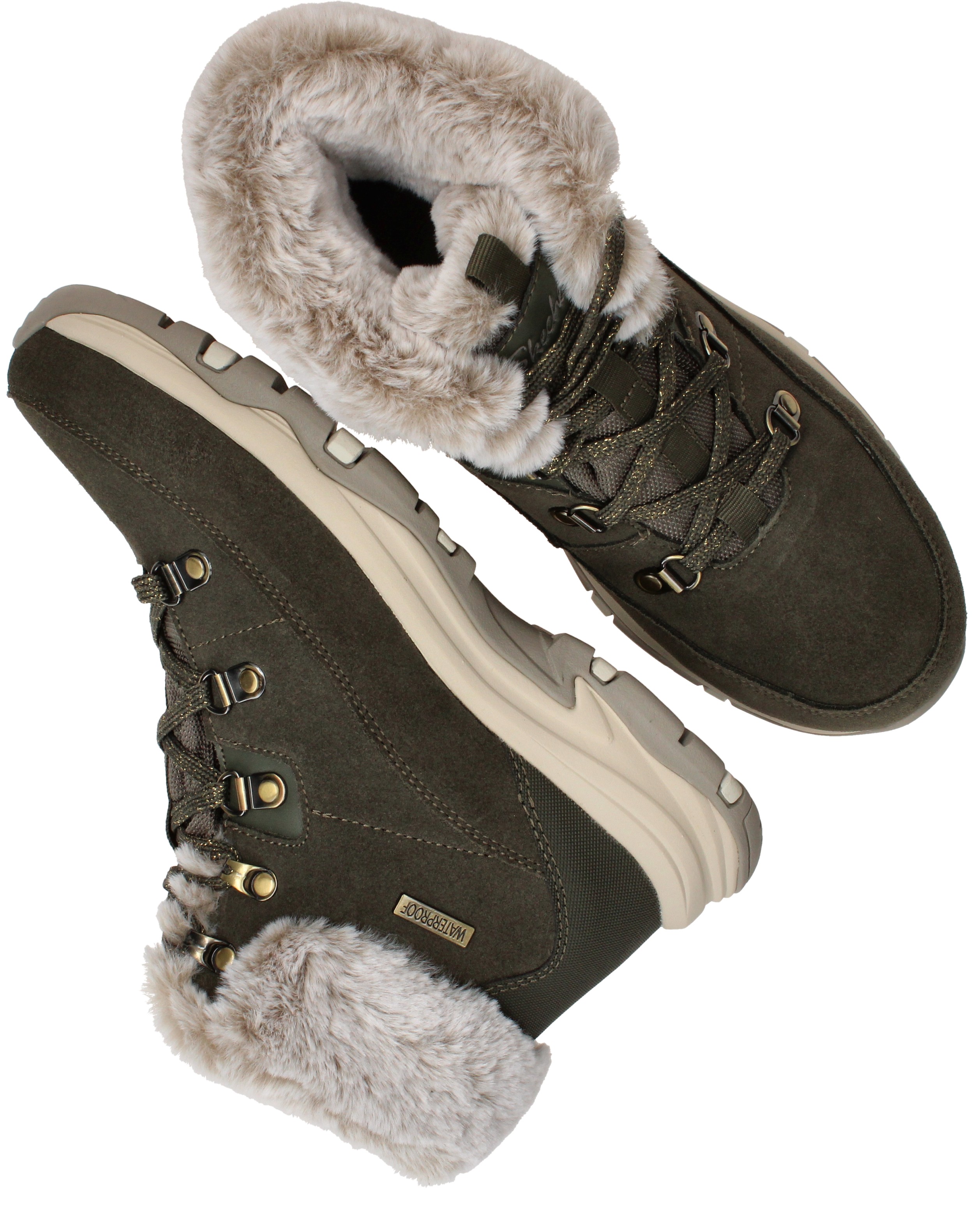 Skechers Trego Waterproof Wandelschoenen Dames Groen, wandelschoen voor dames – foto 4