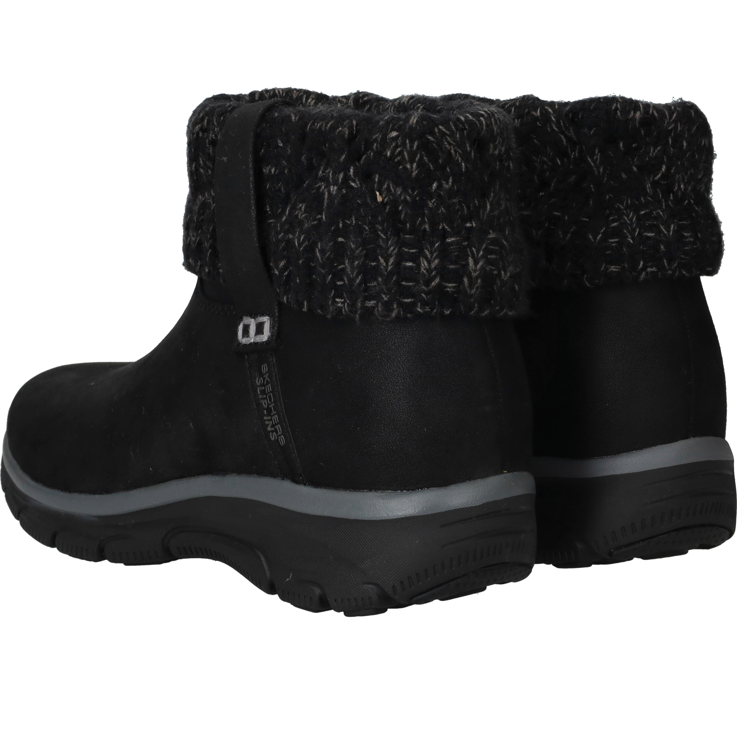 Skechers Slip-Ins Relaxed Fit Boots Dames Zwart, enkellaars voor dames – foto 3