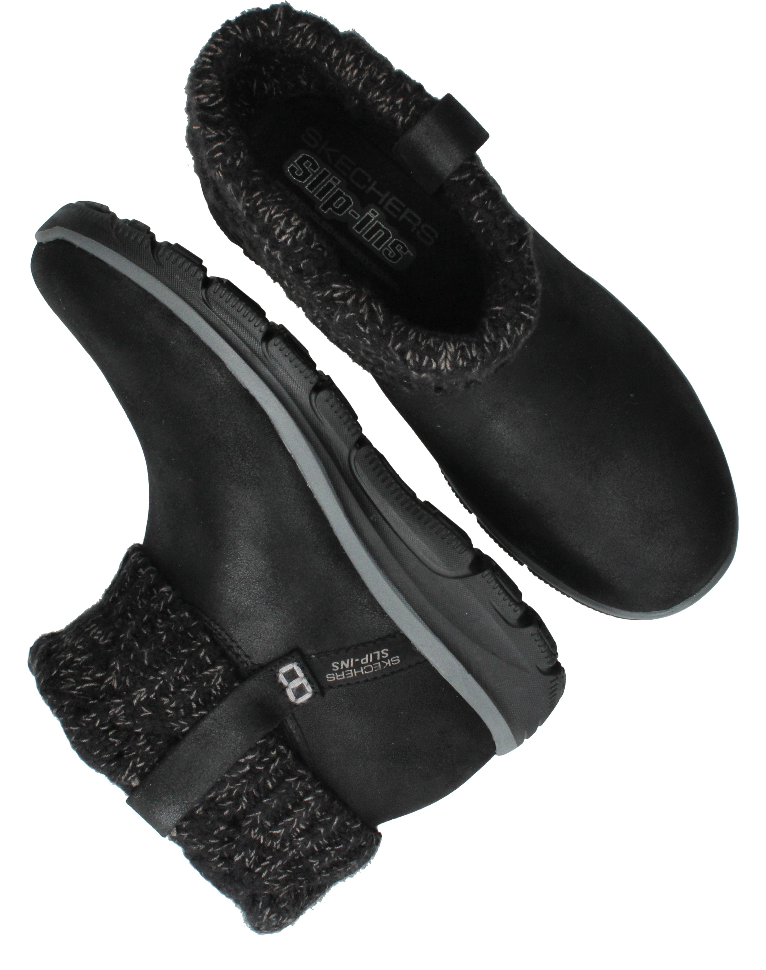 Skechers Slip-Ins Relaxed Fit Boots Dames Zwart, enkellaars voor dames – foto 4
