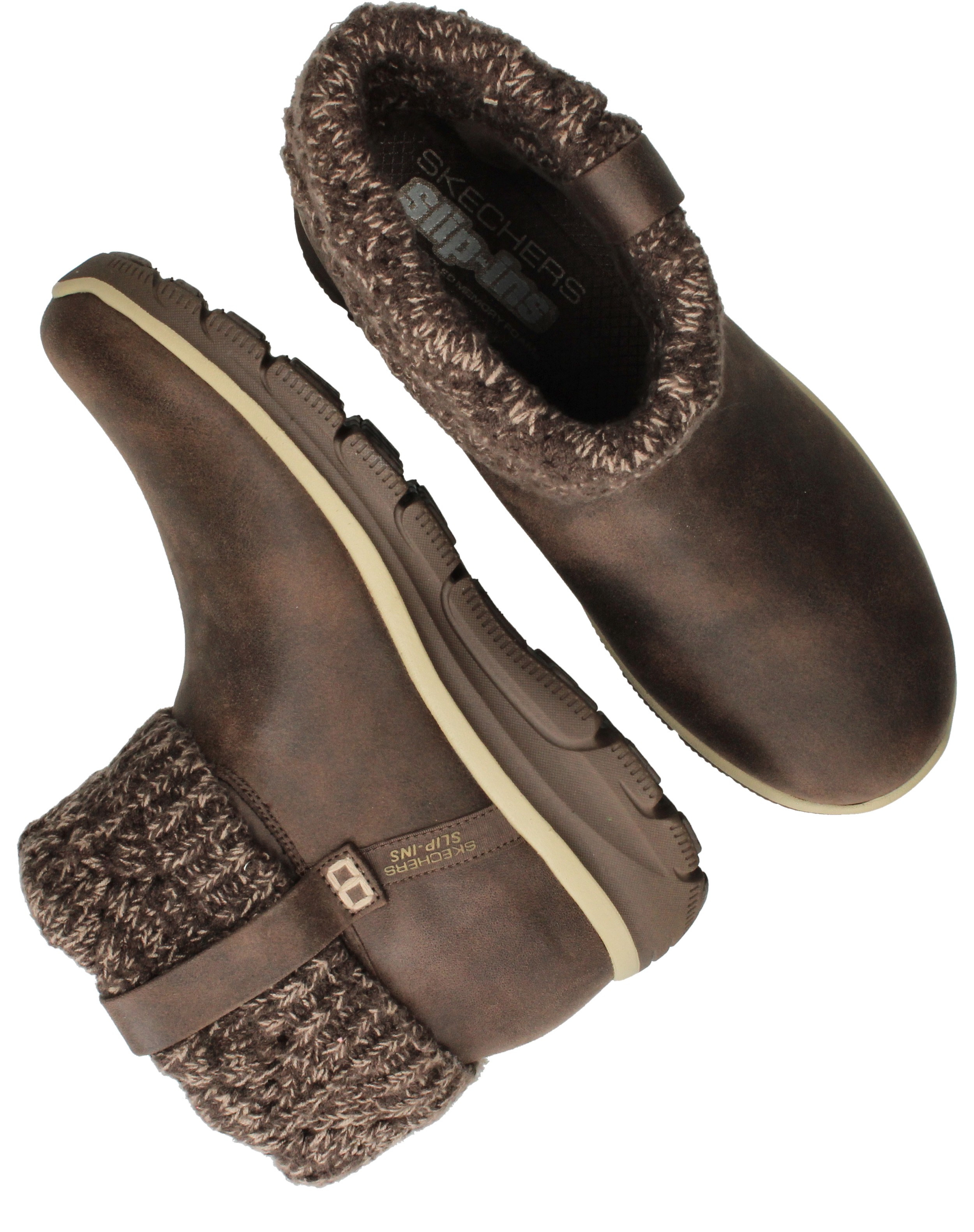 Skechers Slip-Ins Relaxed Fit Boots Dames Bruin, enkellaars voor dames – foto 4