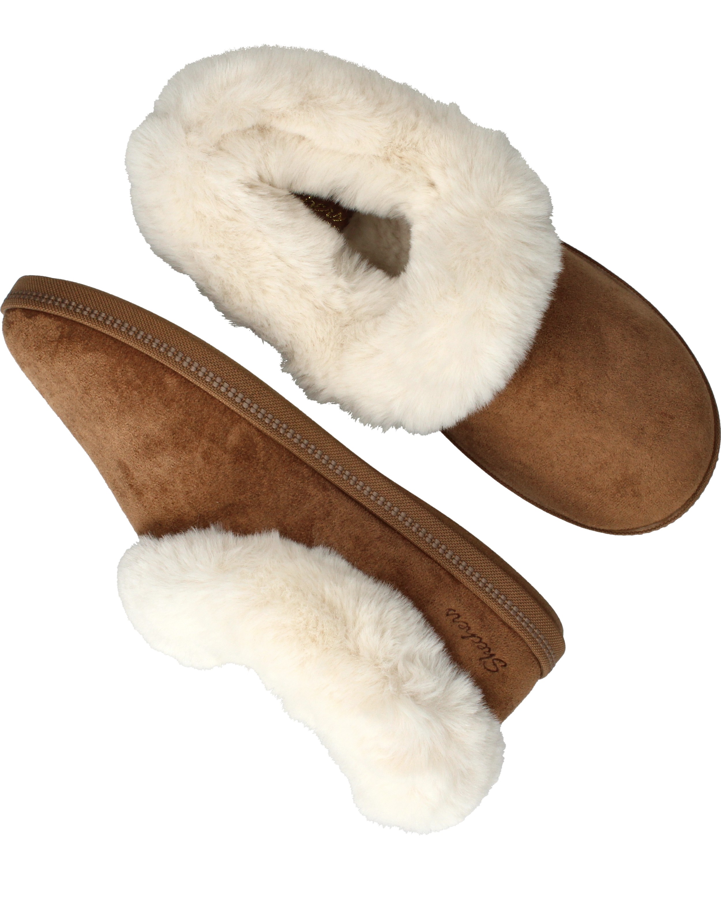 Skechers Cozy Campfire Winter Nights Pantoffels Dames Cognac, pantoffel voor dames – foto 4