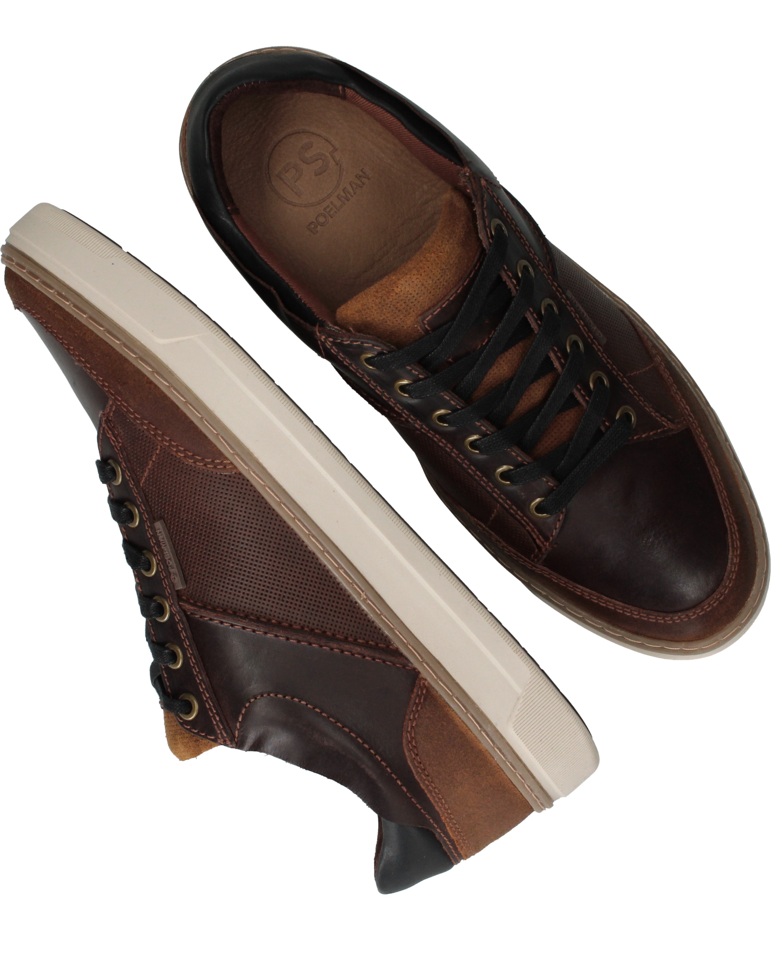 Ps Poelman Sneakers Heren Bruin, sneaker voor heren – foto 4