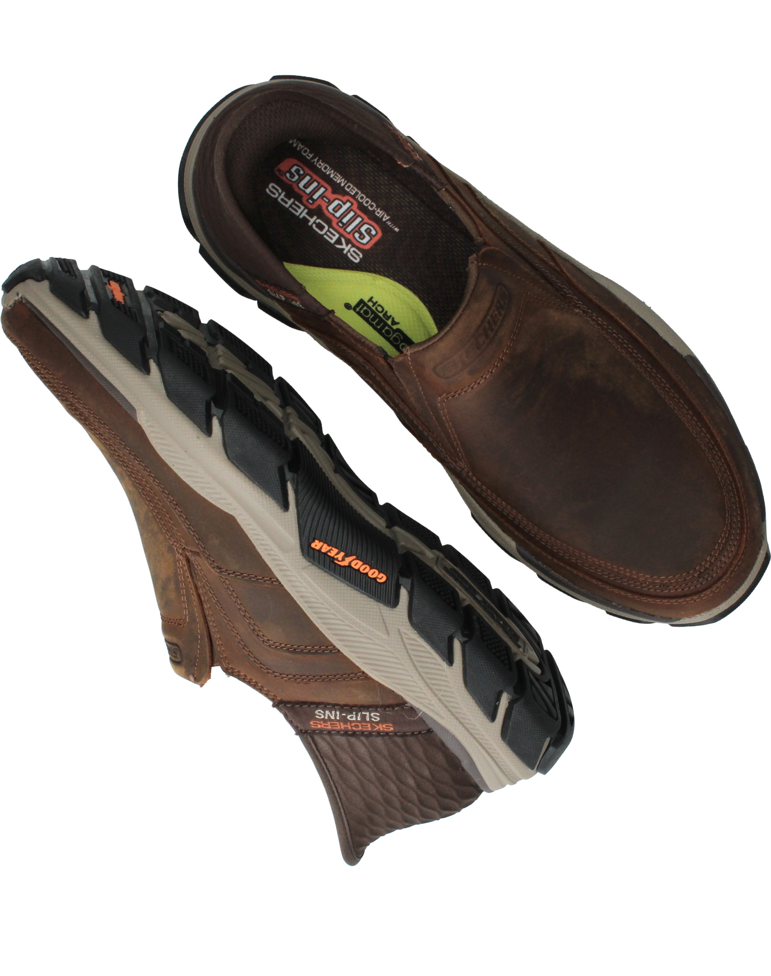 Skechers Hands Free Slip-ins RF Respected Instappers Heren Bruin, instapper voor heren – foto 4