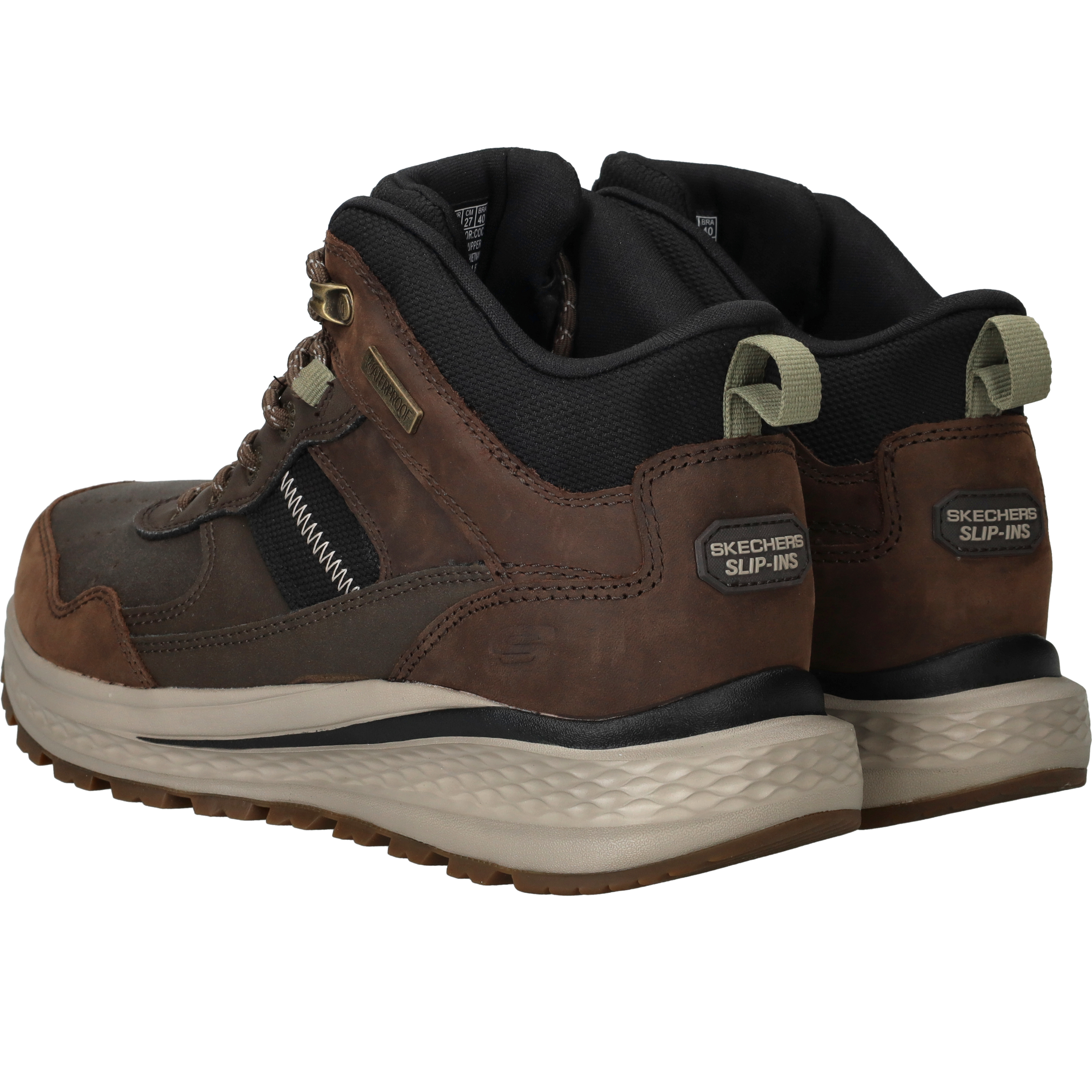 Skechers Slip-Ins Slade Ultra Turner Veterboots Heren Bruin, veterboot voor heren – foto 3