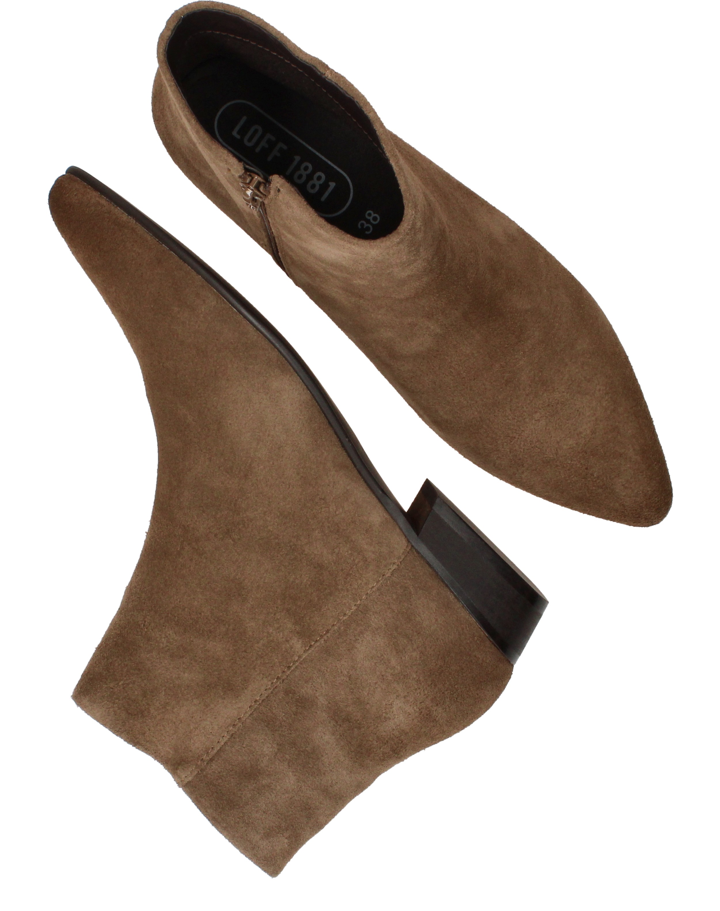 LOFF1881 Enkellaarsjes Dames Taupe, enkellaars voor dames – foto 4