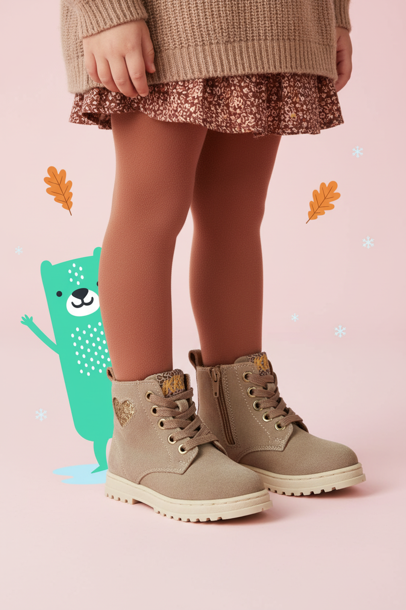IK-KE Veterboots Beige, veterboot voor unisex – foto 2