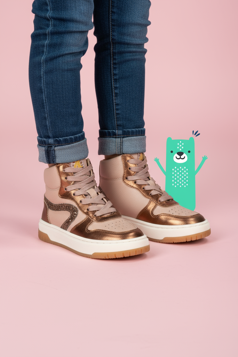 IK-KE Veterboot Sneakers Meisjes Roze