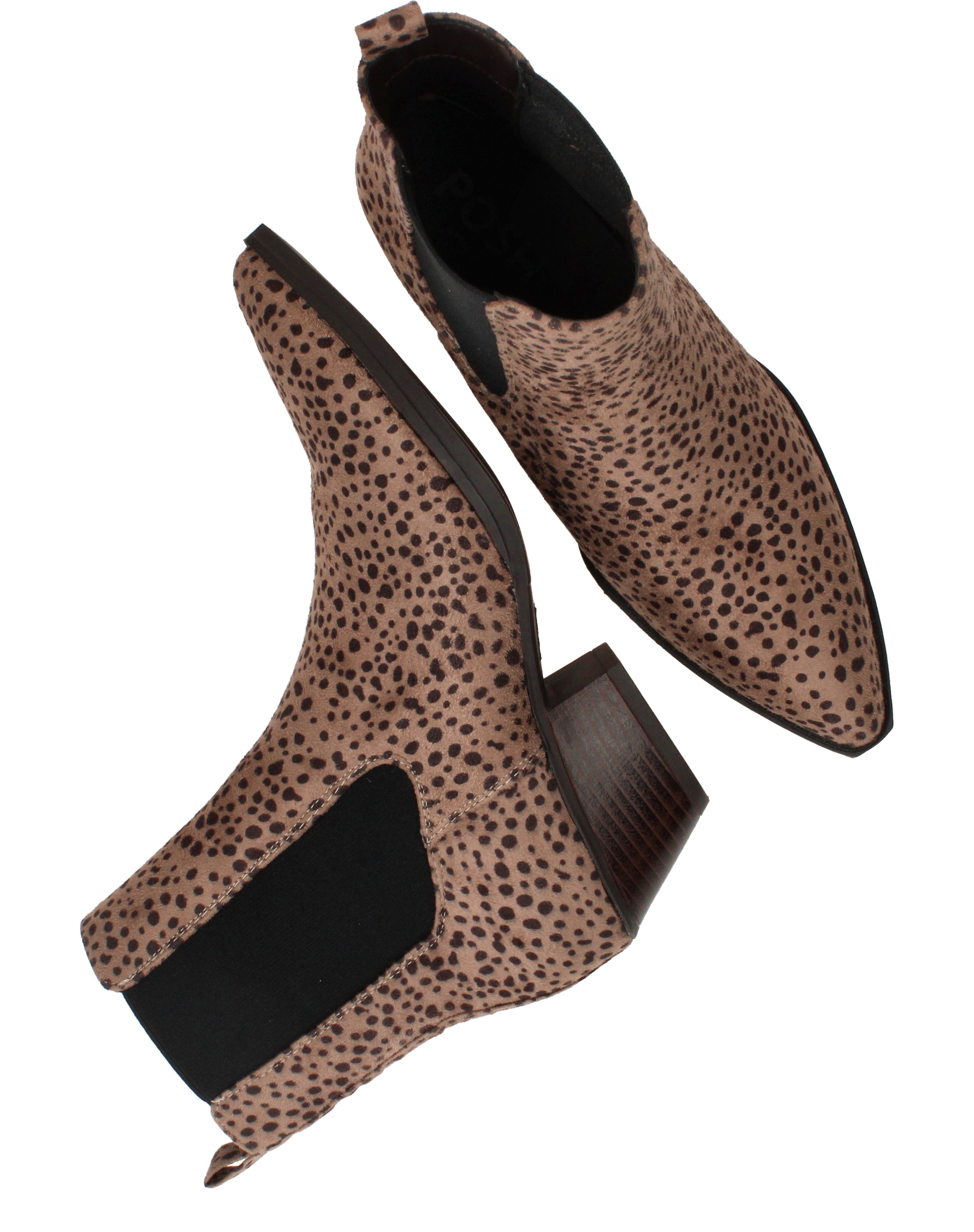 POSH By Poelman Enkellaarsjes Dames Beige – foto 3