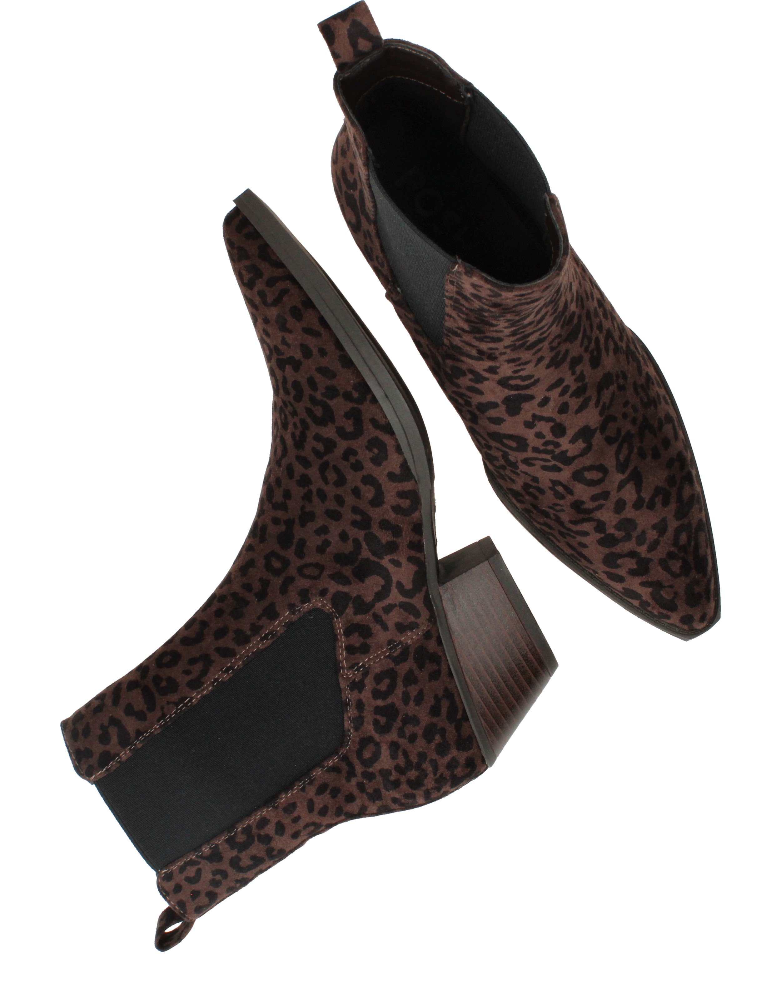 POSH By Poelman Enkellaarsjes Dames Bruin, enkellaars voor dames – foto 4