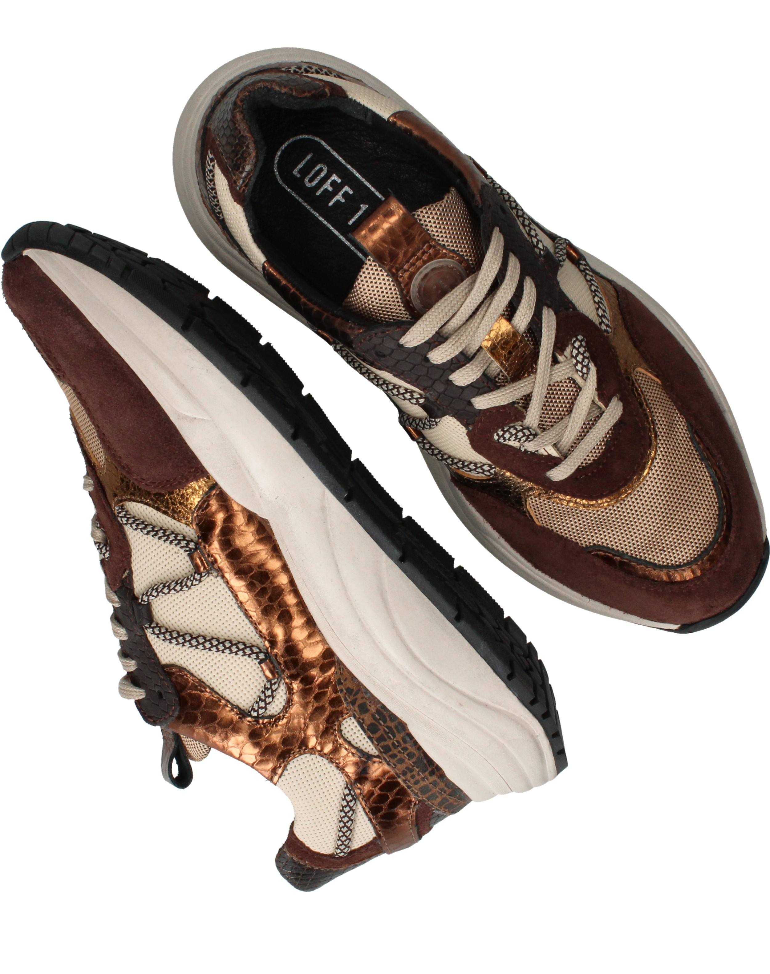 LOFF 1881 Sneakers Dames Bruin – foto 3