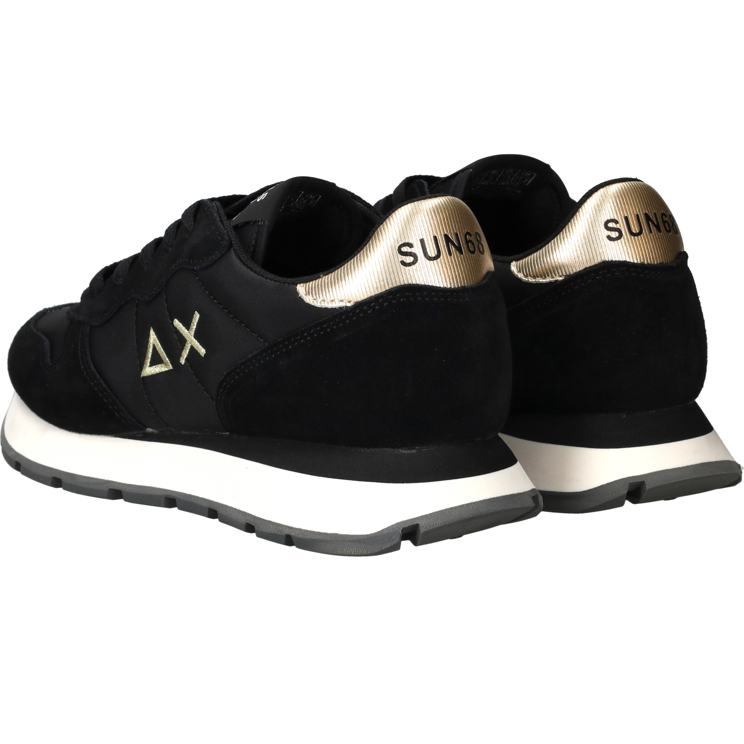 SUN68 Ally Gold Silver Sneakers Dames Zwart, sneaker voor dames – foto 3