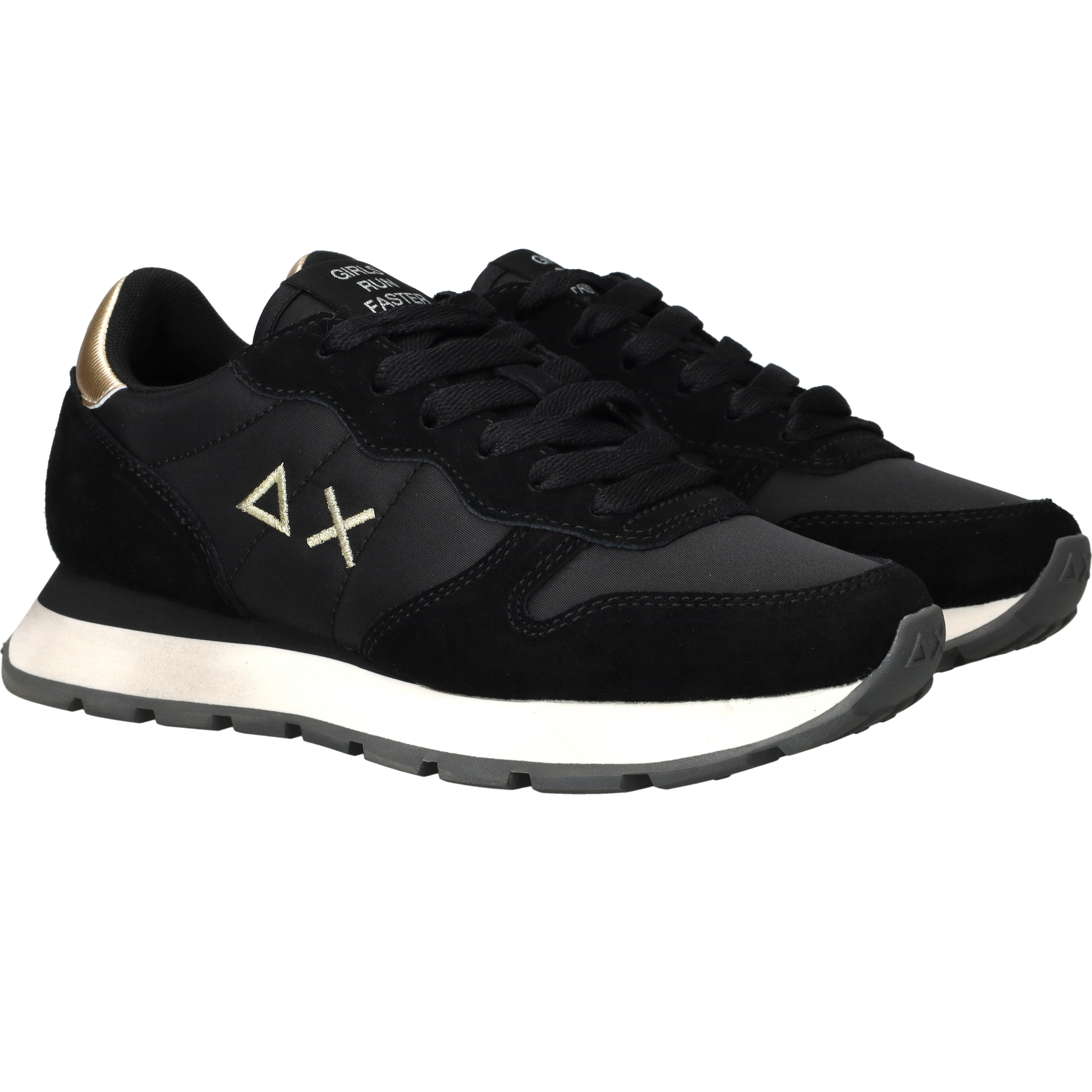 SUN68 Ally Gold Silver Sneakers Dames Zwart, sneaker voor dames – foto 2