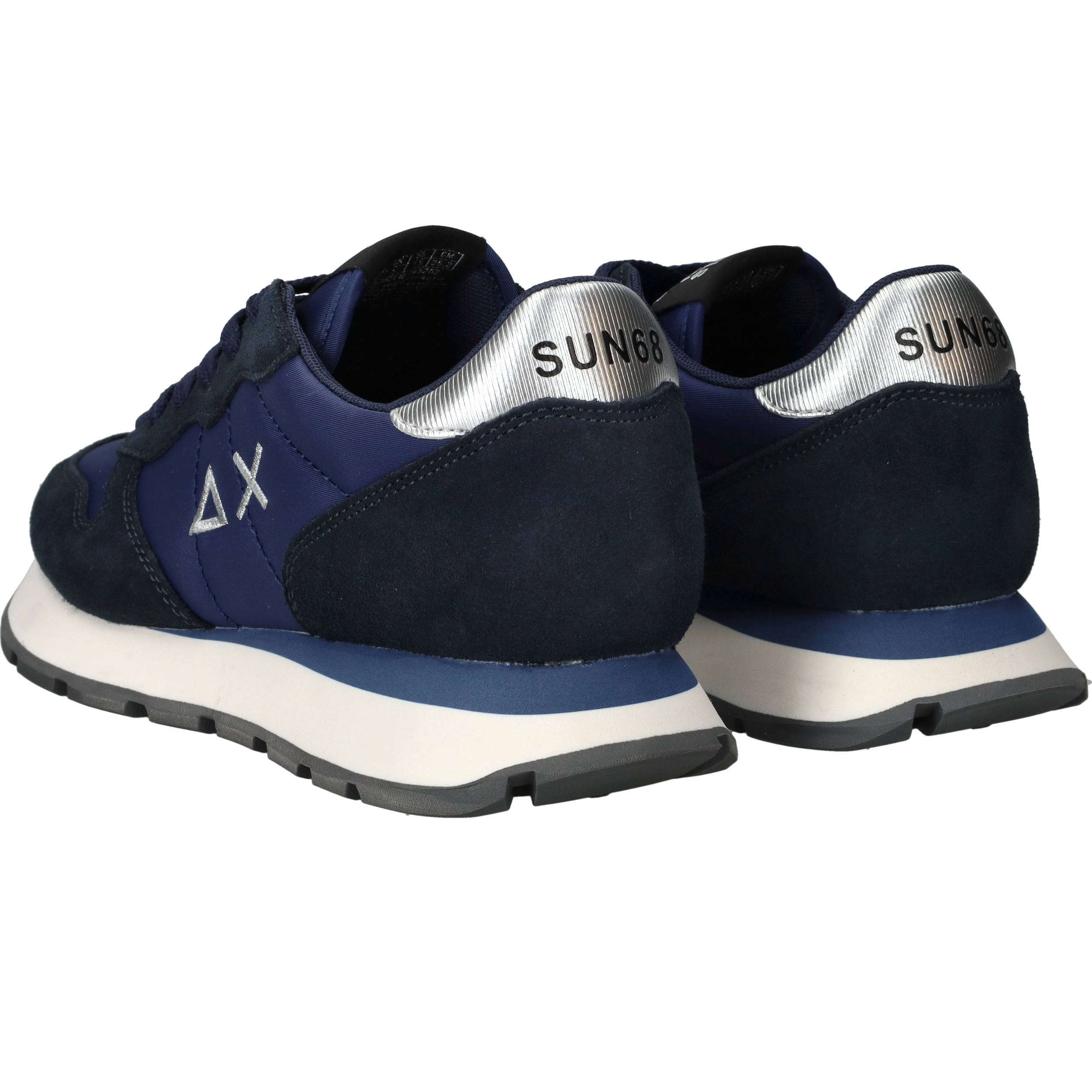 SUN68 Ally Gold Silver Sneakers Dames Blauw, sneaker voor dames – foto 3