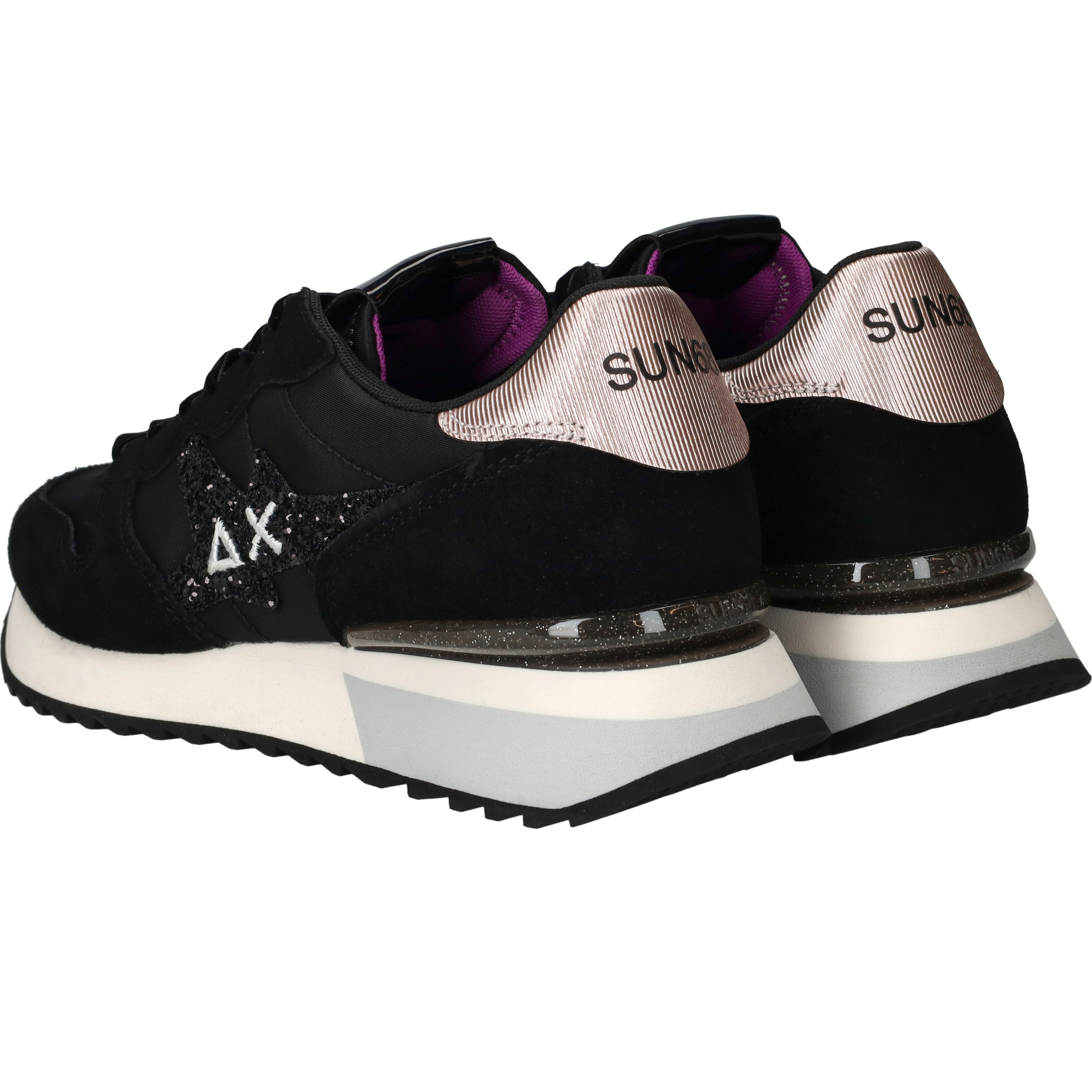 SUN68 Stargirl Glitter Logo Sneakers Zwart, sneaker voor unisex – foto 3