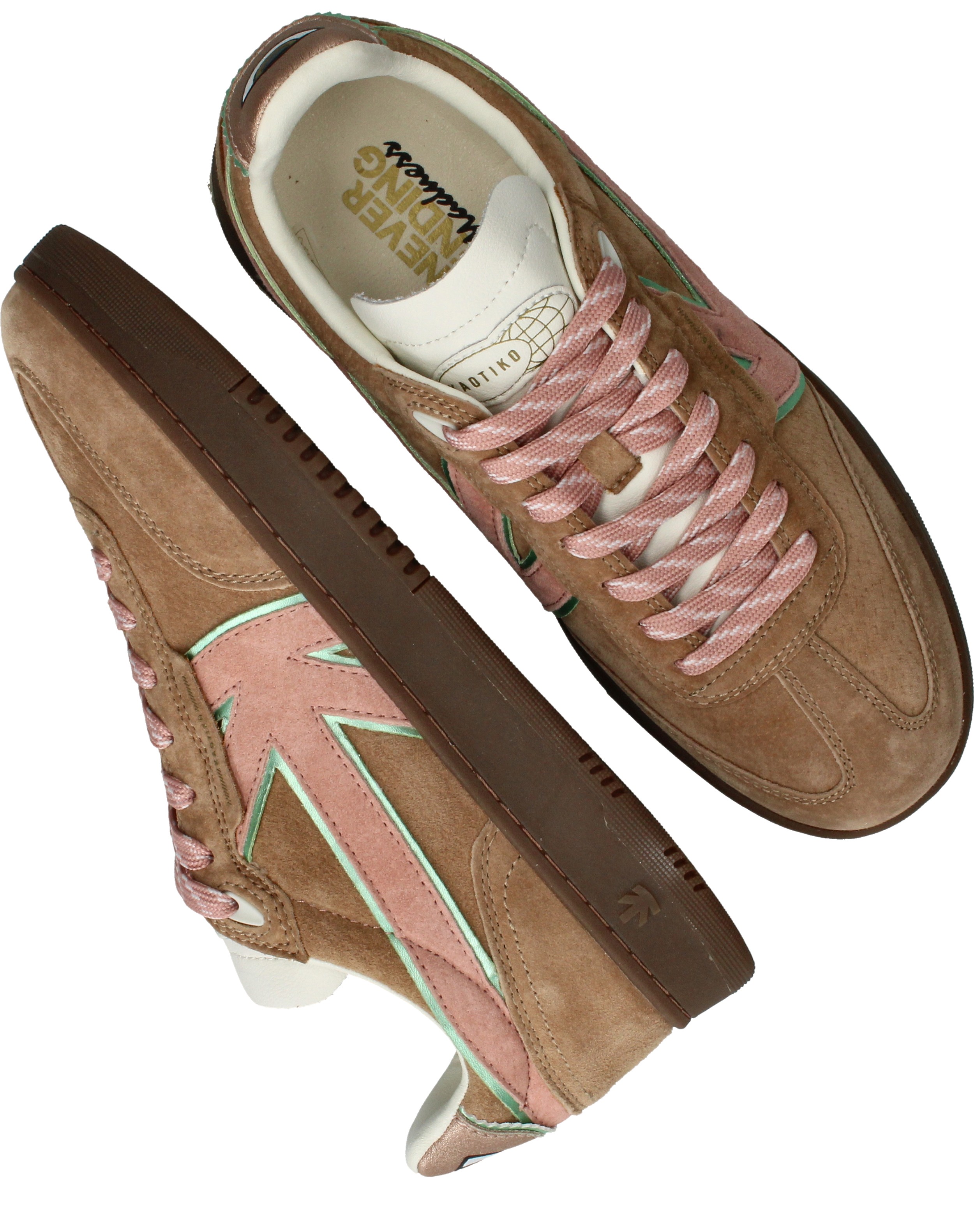 Kaotiko Boston V Sneakers Dames Beige, sneaker voor dames – foto 4