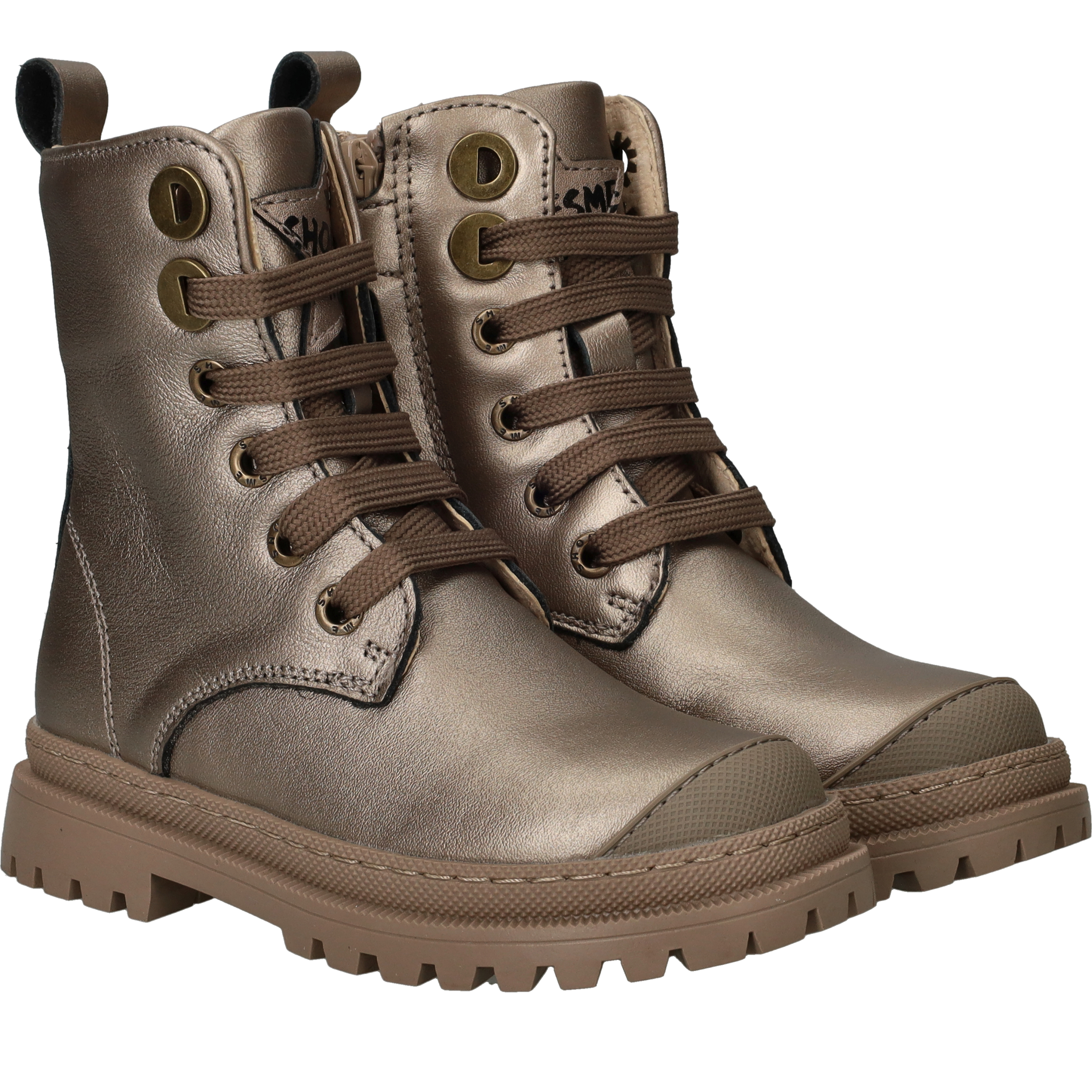 Shoesme Veterboots Goud, veterboot voor unisex – foto 3