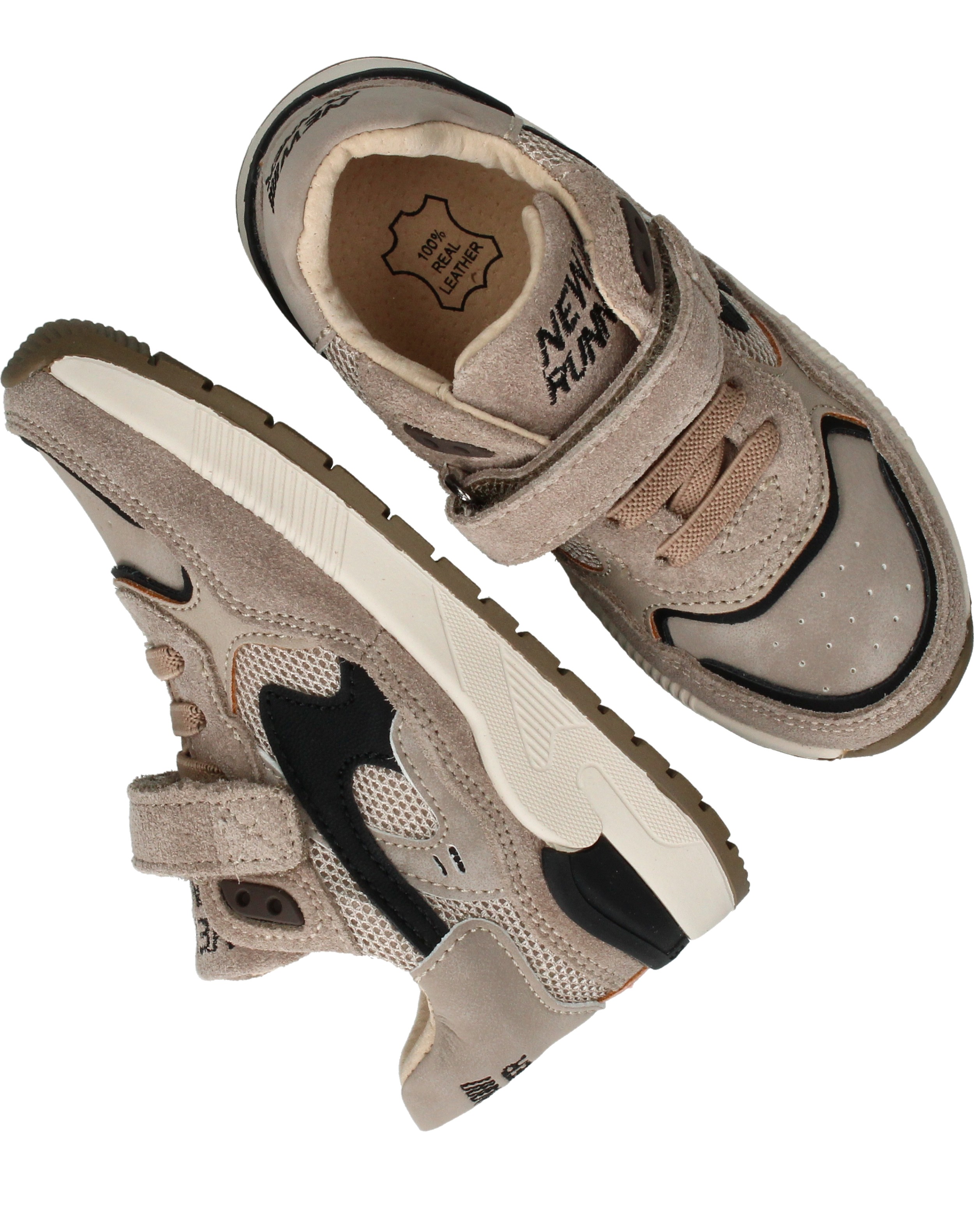 Shoesme Sneakers Jongens Beige, sneaker voor jongens – foto 4