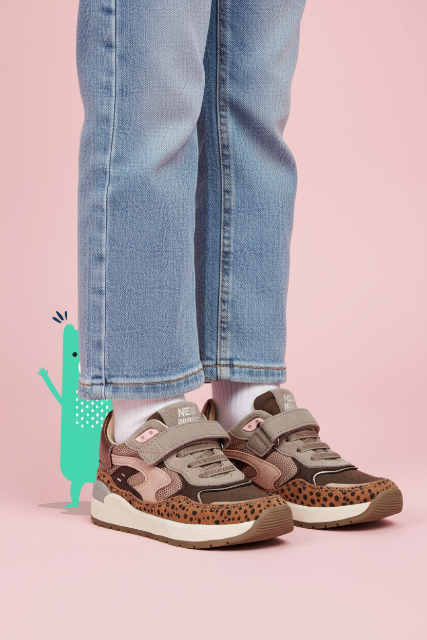 Shoesme Sneakers Bruin, sneaker voor unisex – foto 2