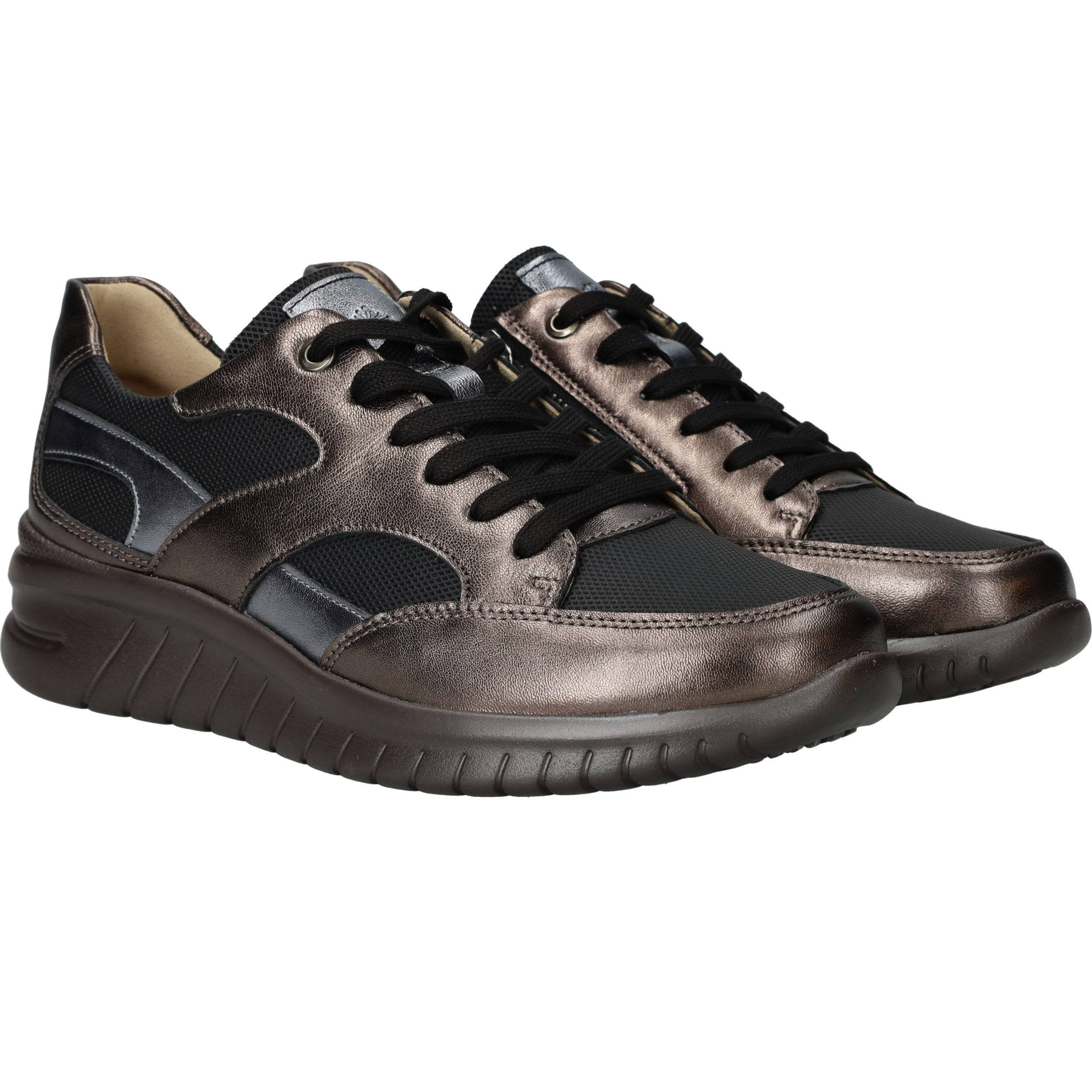 Hartjes Wave Sneakers Dames Bruin, sneaker voor dames – foto 2