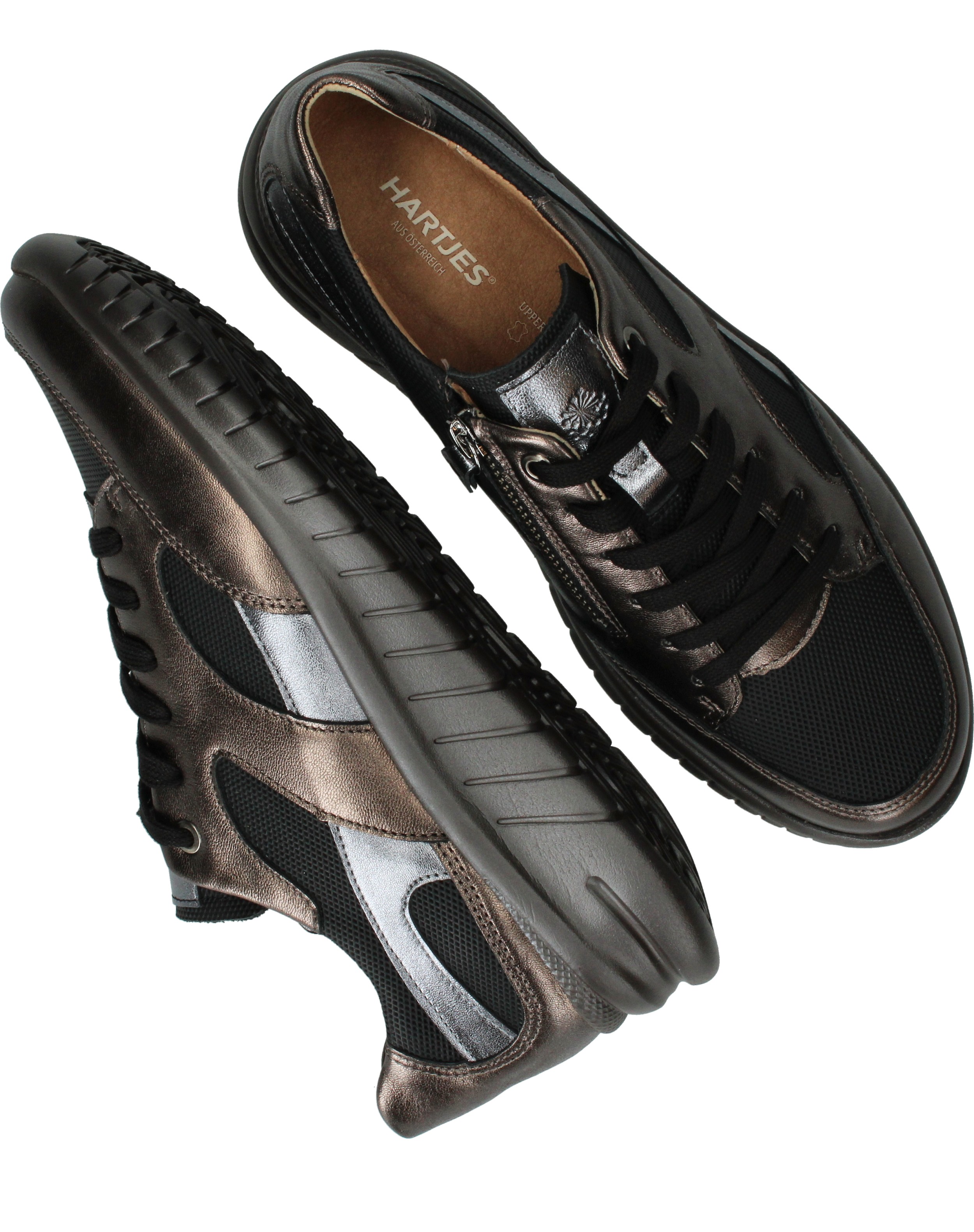 Hartjes Wave Sneakers Dames Bruin, sneaker voor dames – foto 4