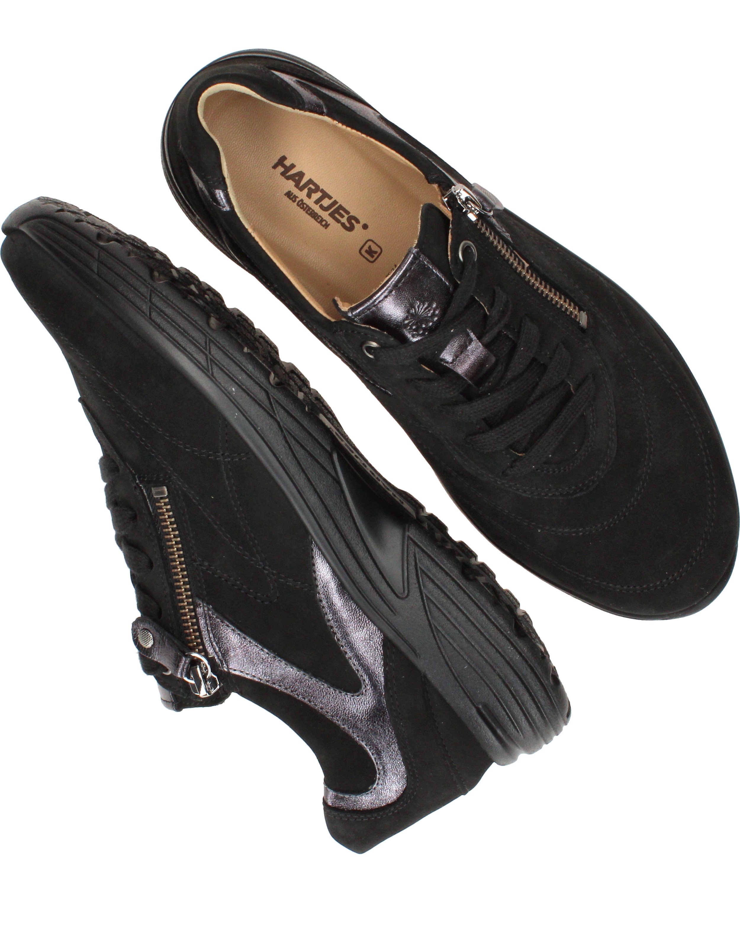 Hartjes Katy Sneakers Dames Zwart, sneaker voor dames – foto 4