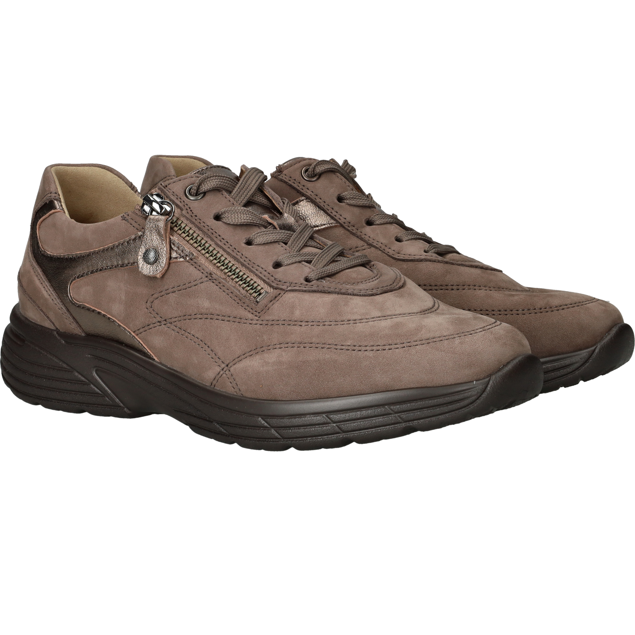 Hartjes Katy Sneakers Dames Taupe, sneaker voor dames – foto 2