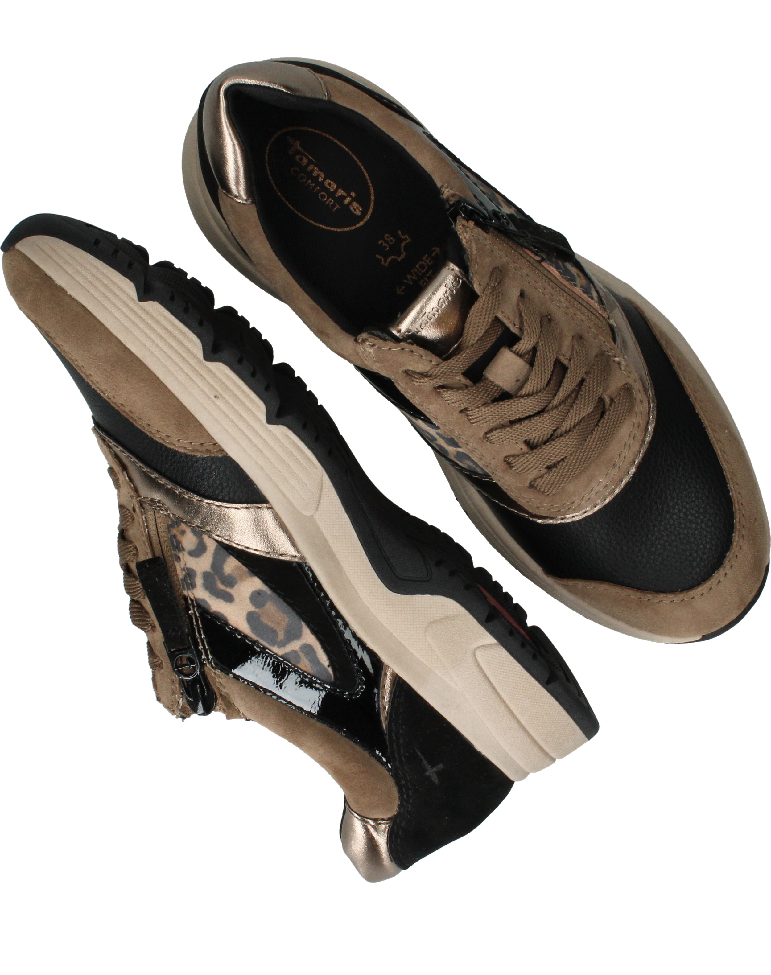 Tamaris Comfort Sneakers Dames Bruin, sneaker voor dames – foto 4