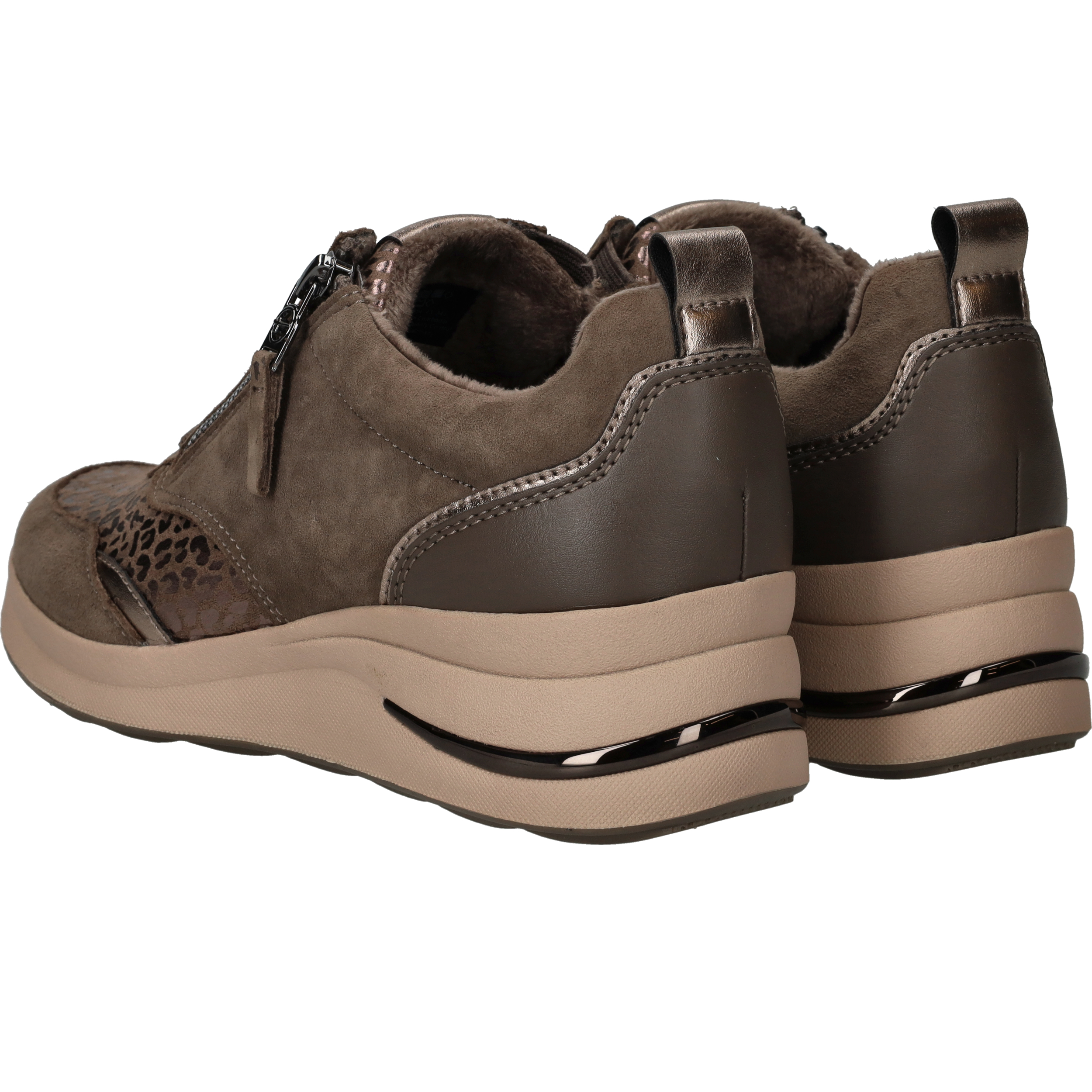 Tamaris Comfort Sneakers Dames Taupe, sneaker voor dames – foto 3