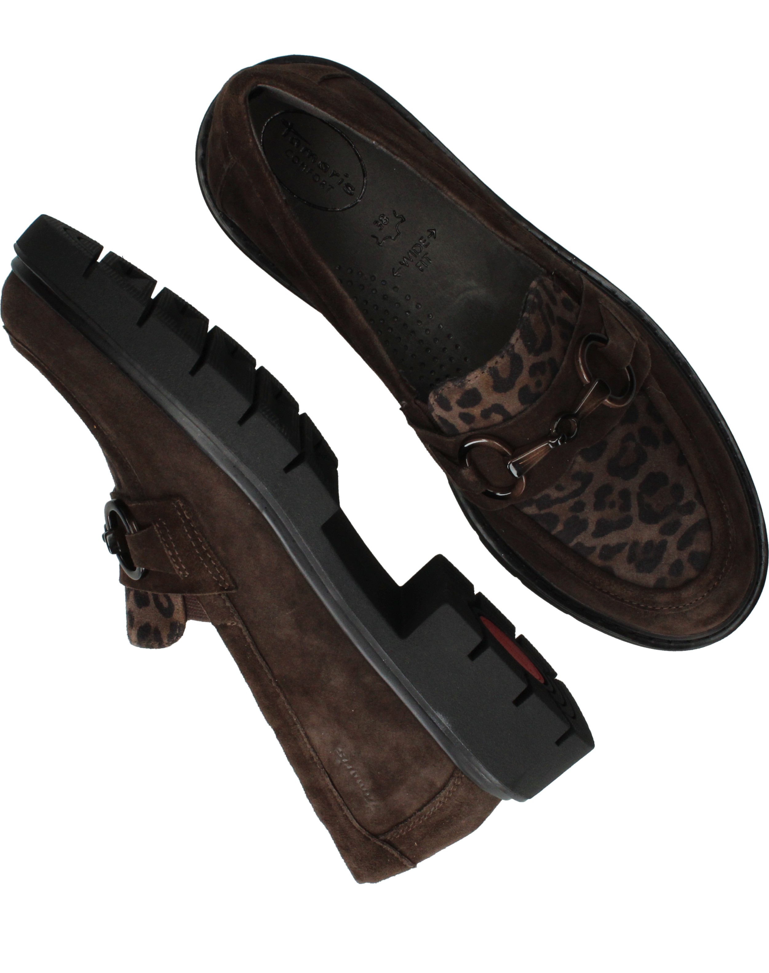 Tamaris Comfort Loafers Dames Bruin, loafer voor dames – foto 4