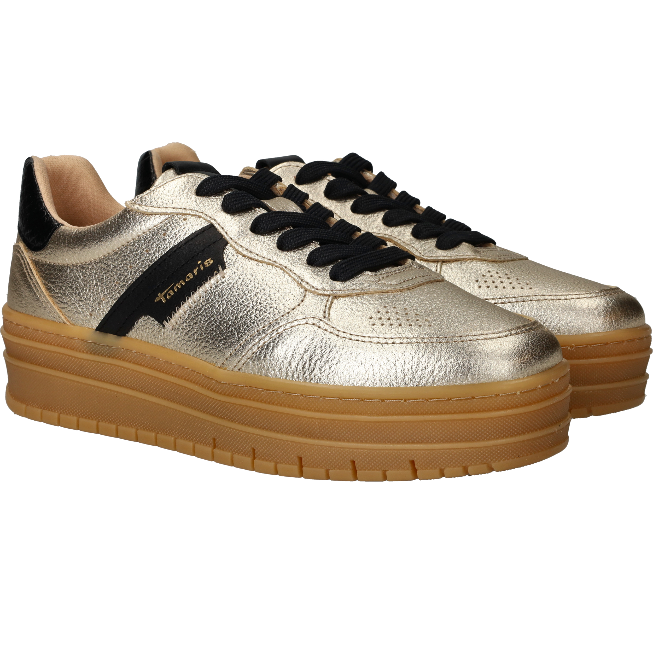 Tamaris Sneakers Dames Goud, sneaker voor dames – foto 6