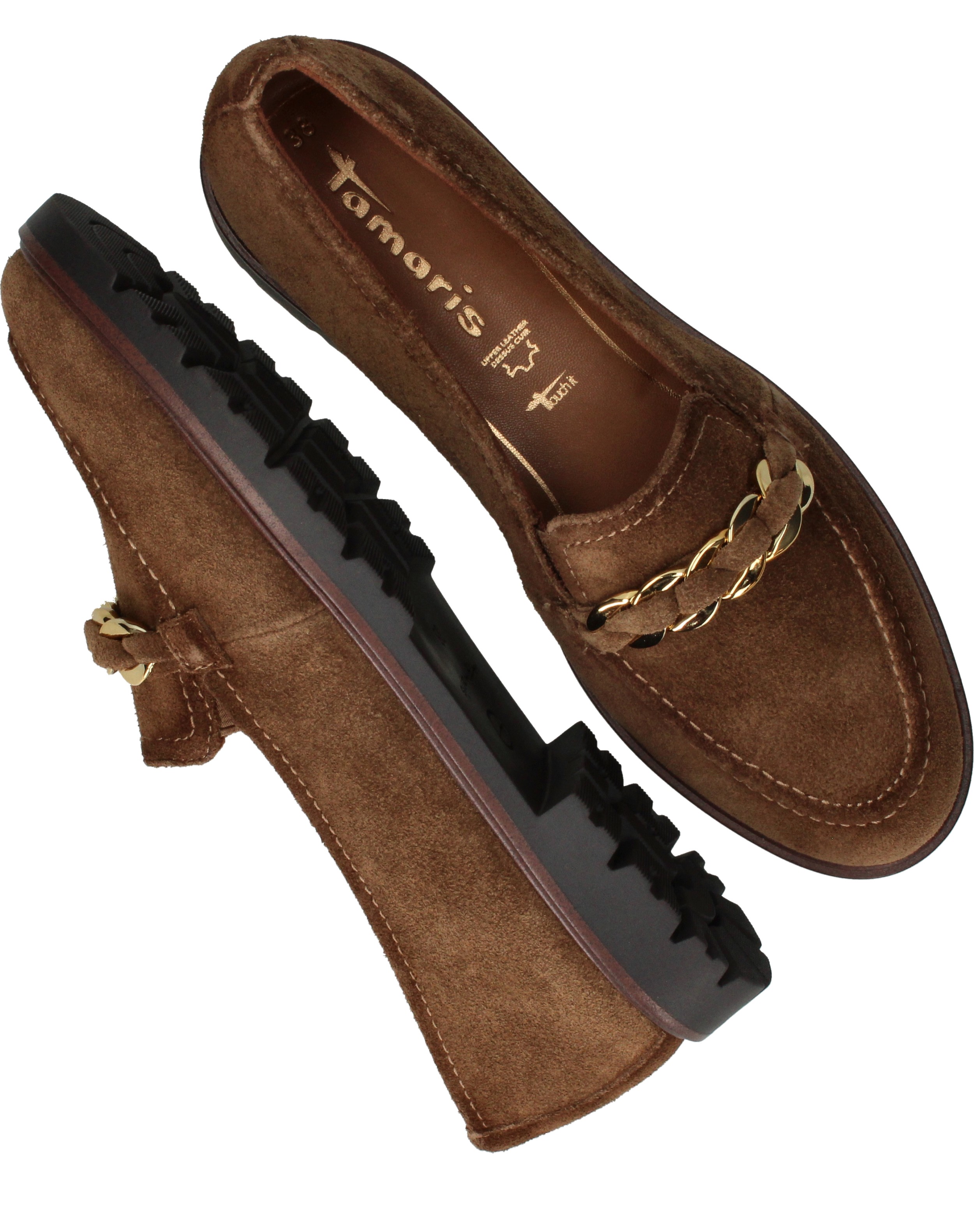 Tamaris Instappers Dames Beige, instapper voor dames – foto 4