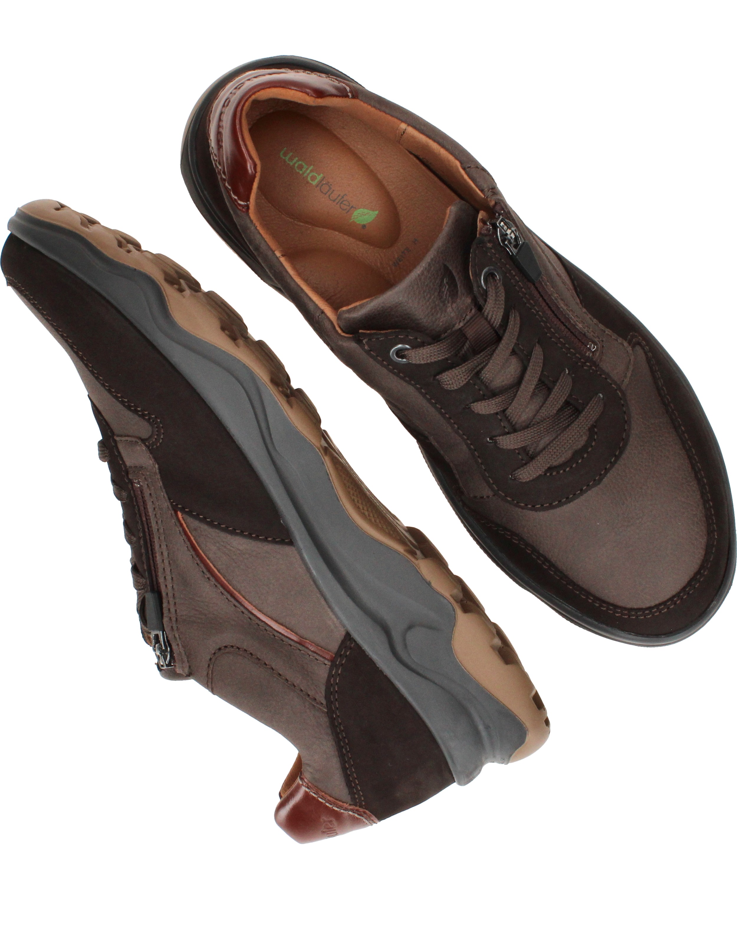 Waldlaufer Max Sneakers Heren Bruin, sneaker voor heren – foto 4