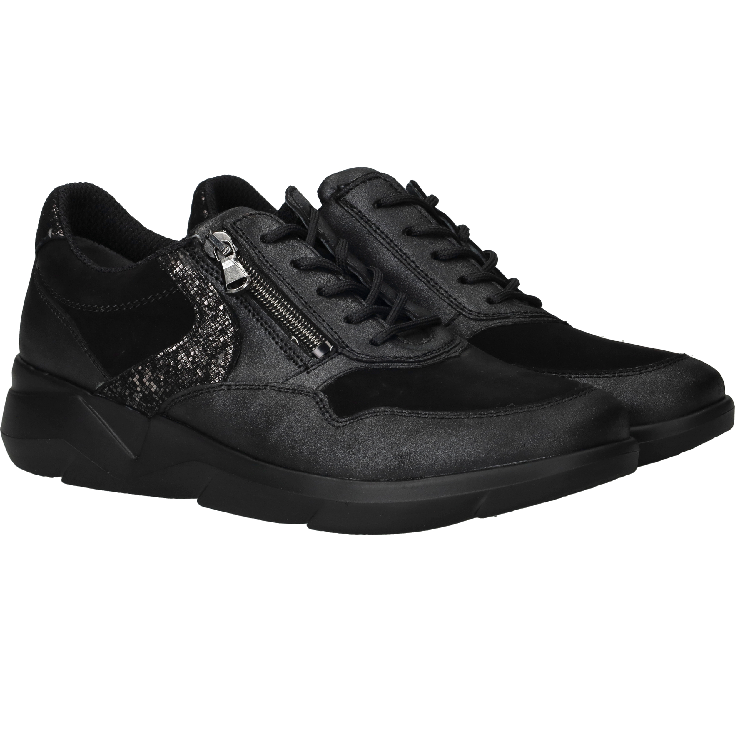 Waldlaufer Funky Sneakers Dames Zwart, sneaker voor dames – foto 2