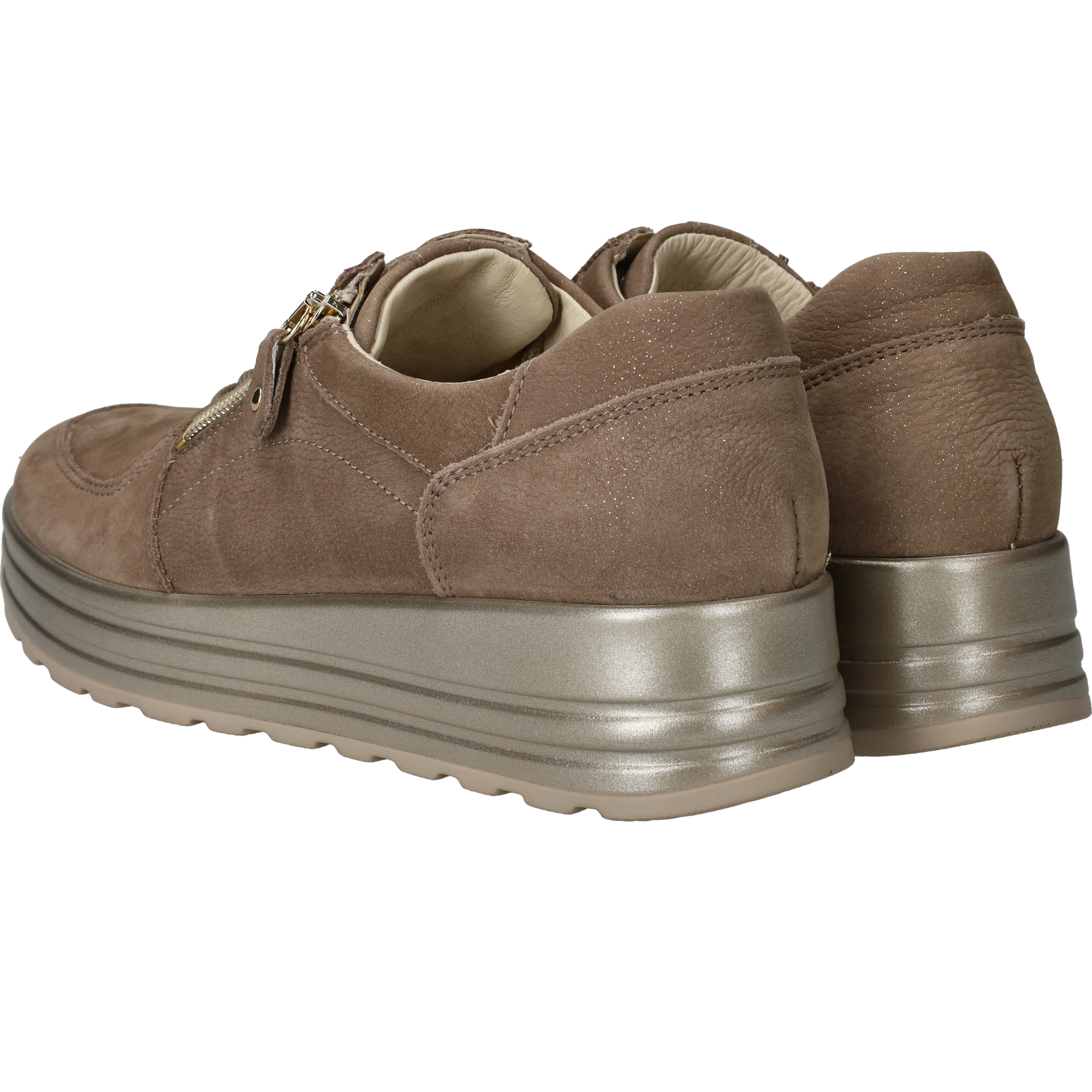 Waldlaufer Lana Sneakers Dames Taupe, sneaker voor dames – foto 3
