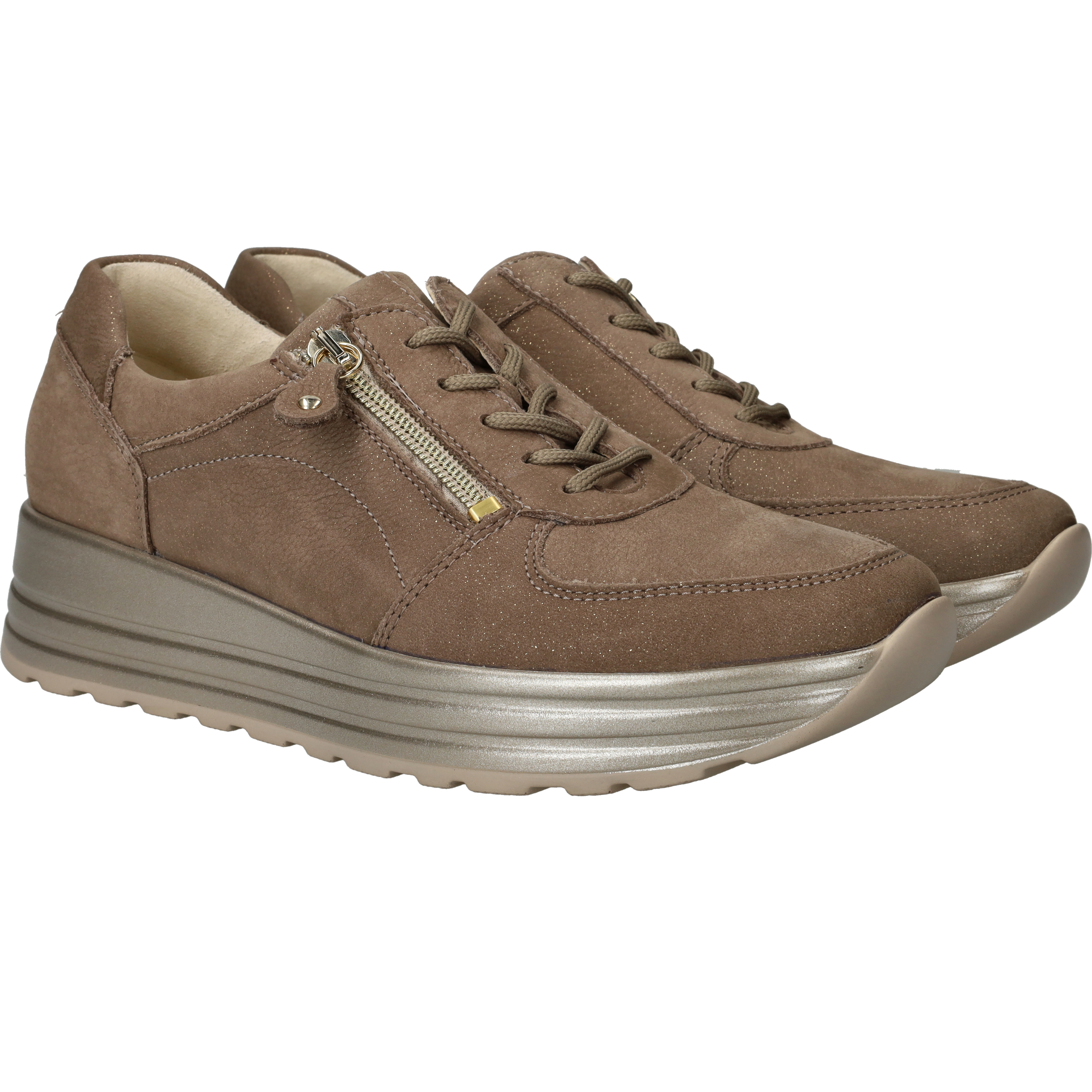 Waldlaufer Lana Sneakers Dames Taupe, sneaker voor dames – foto 2