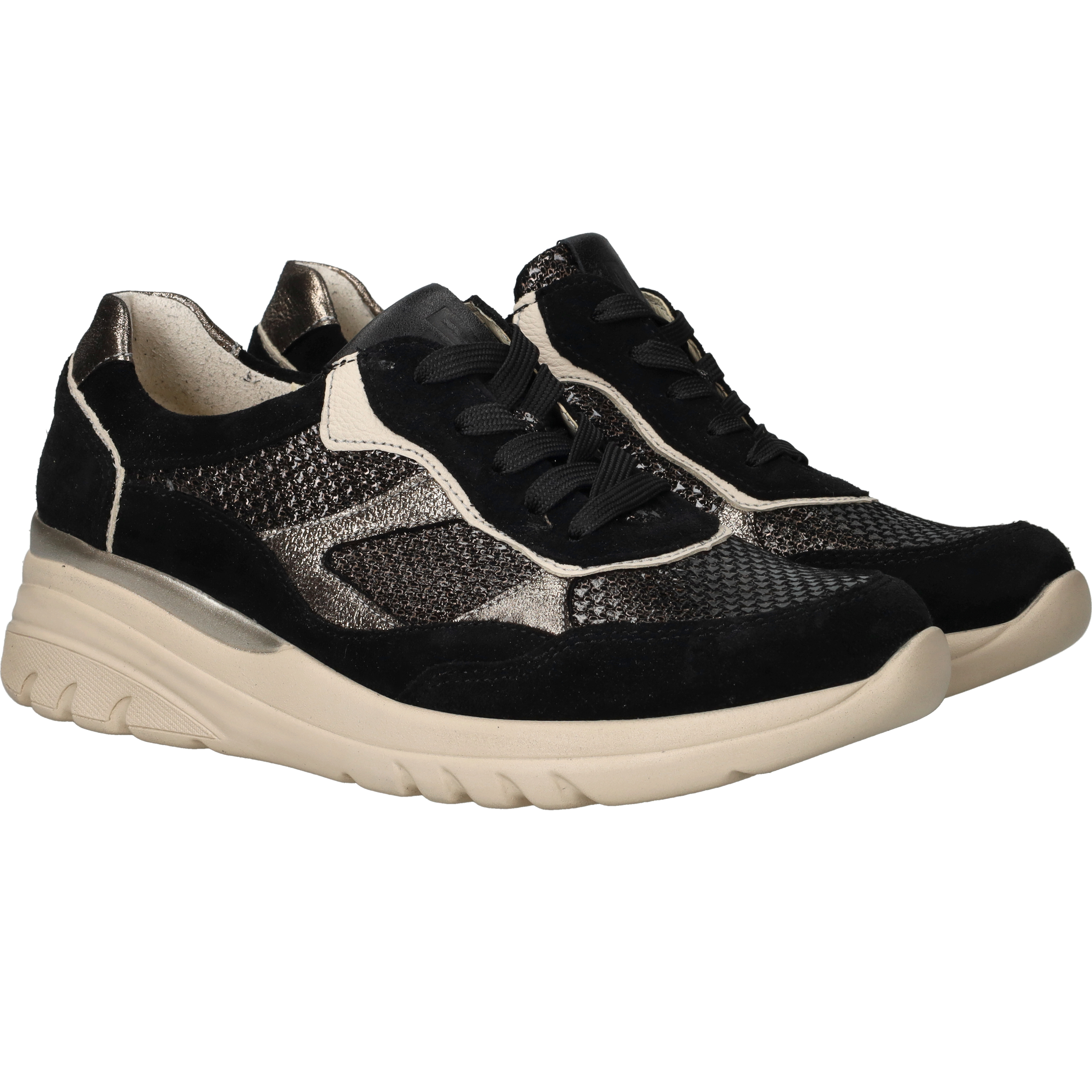 Waldlaufer Carla Sneakers Dames Zwart