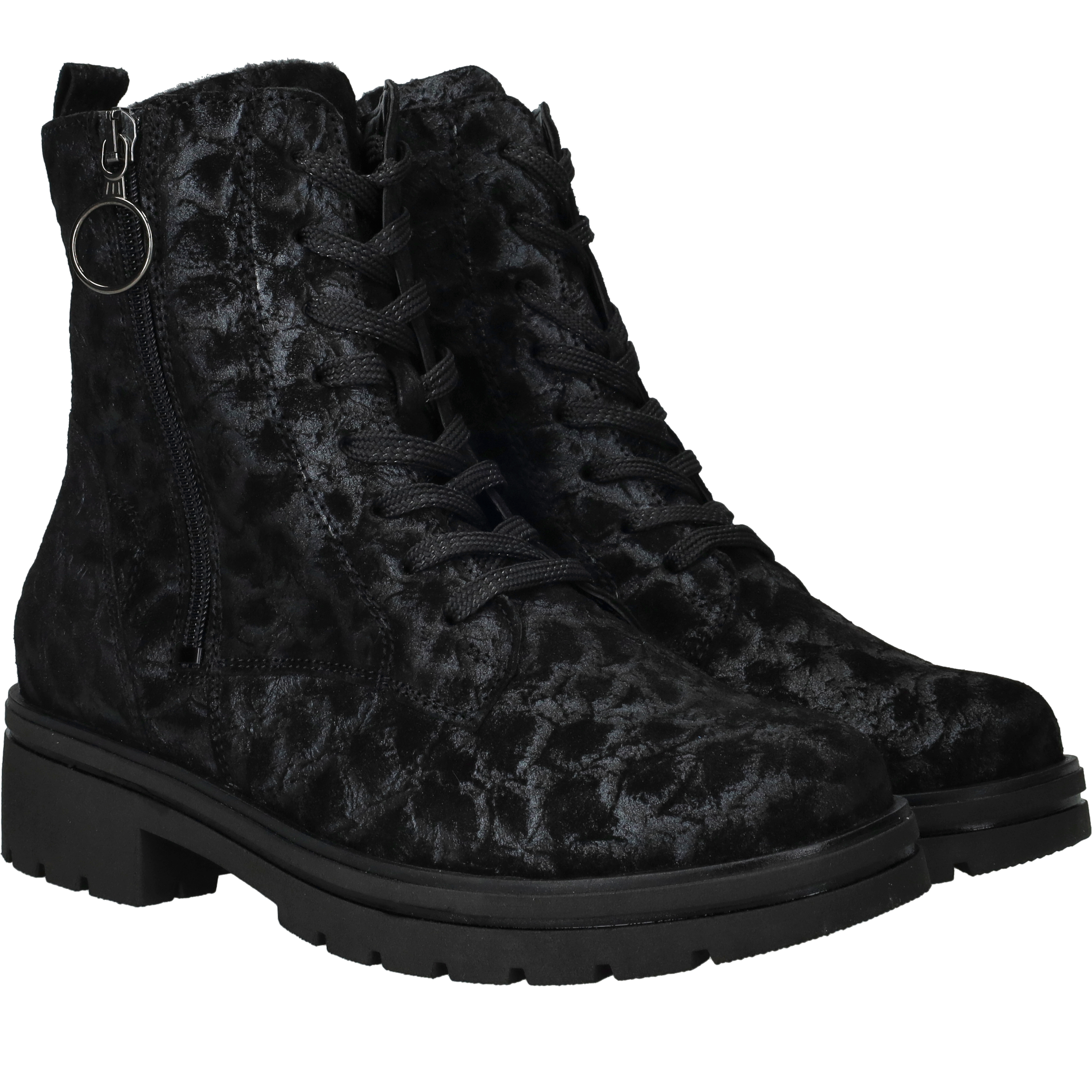 Waldlaufer Zoe Veterboots Dames Zwart, veterboot voor dames – foto 2