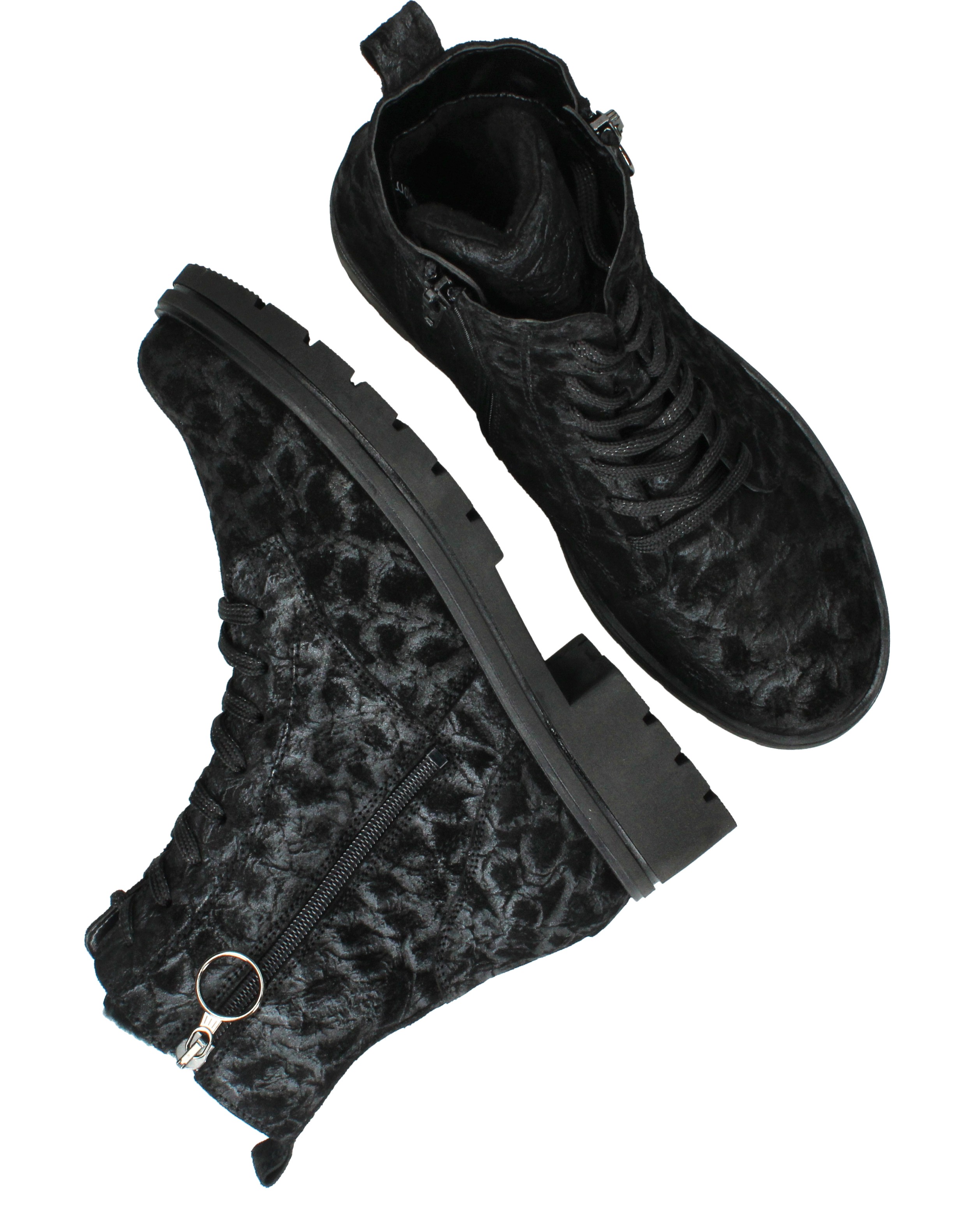 Waldlaufer Zoe Veterboots Dames Zwart, veterboot voor dames – foto 4