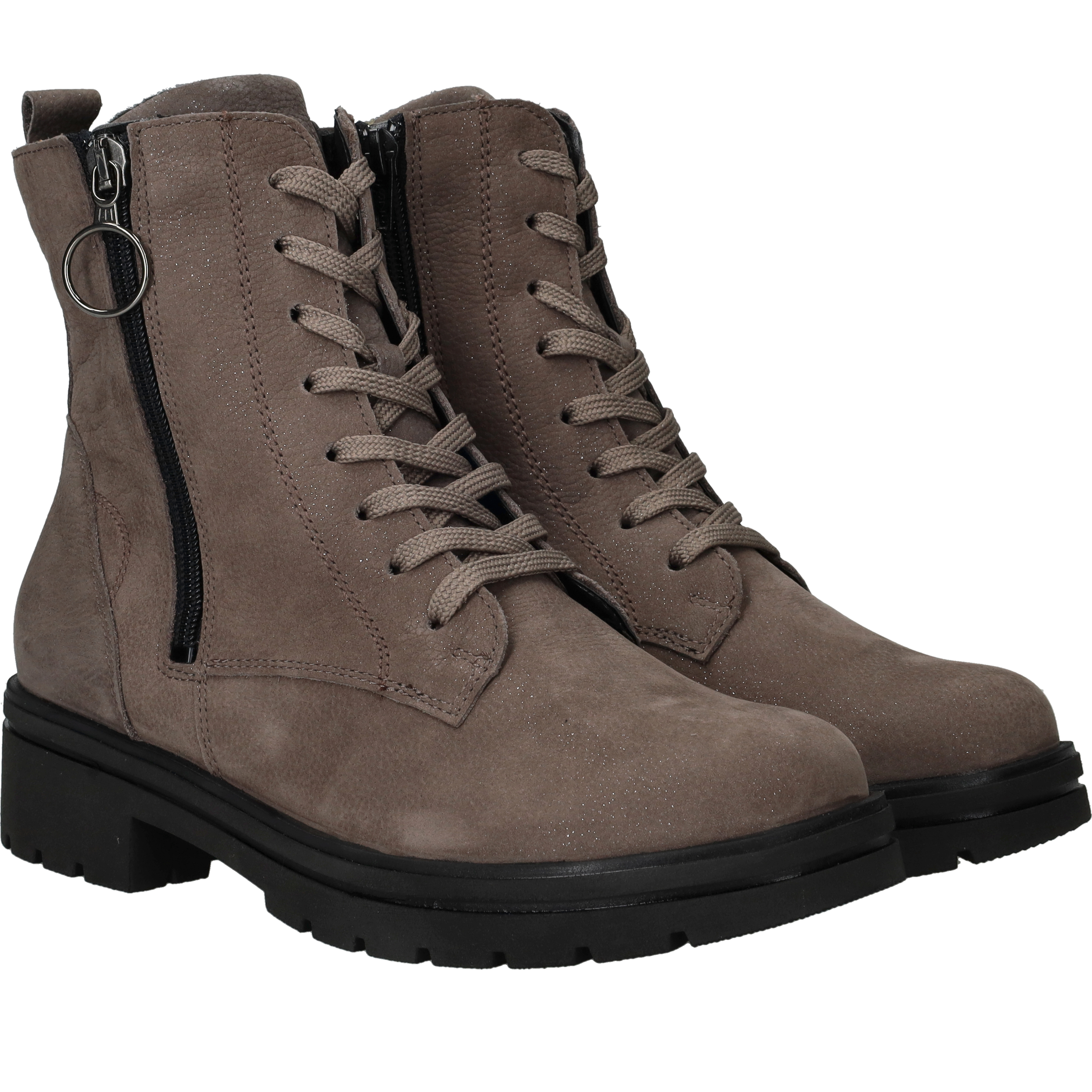 Waldlaufer Zoe Veterboots Dames Taupe, veterboot voor dames – foto 2