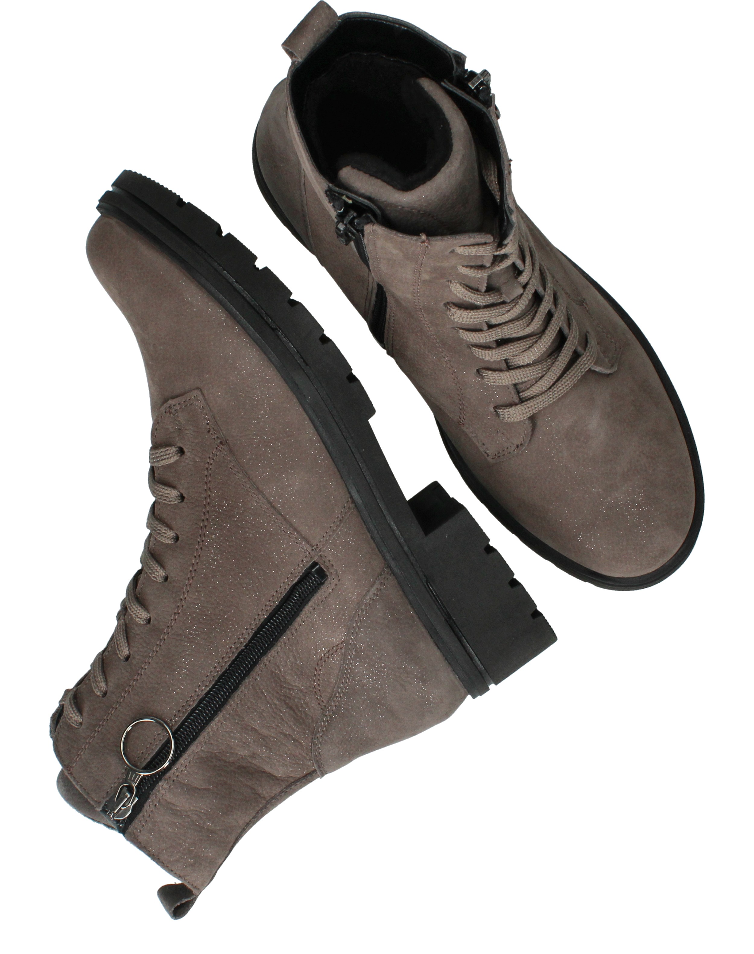 Waldlaufer Zoe Veterboots Dames Taupe, veterboot voor dames – foto 4