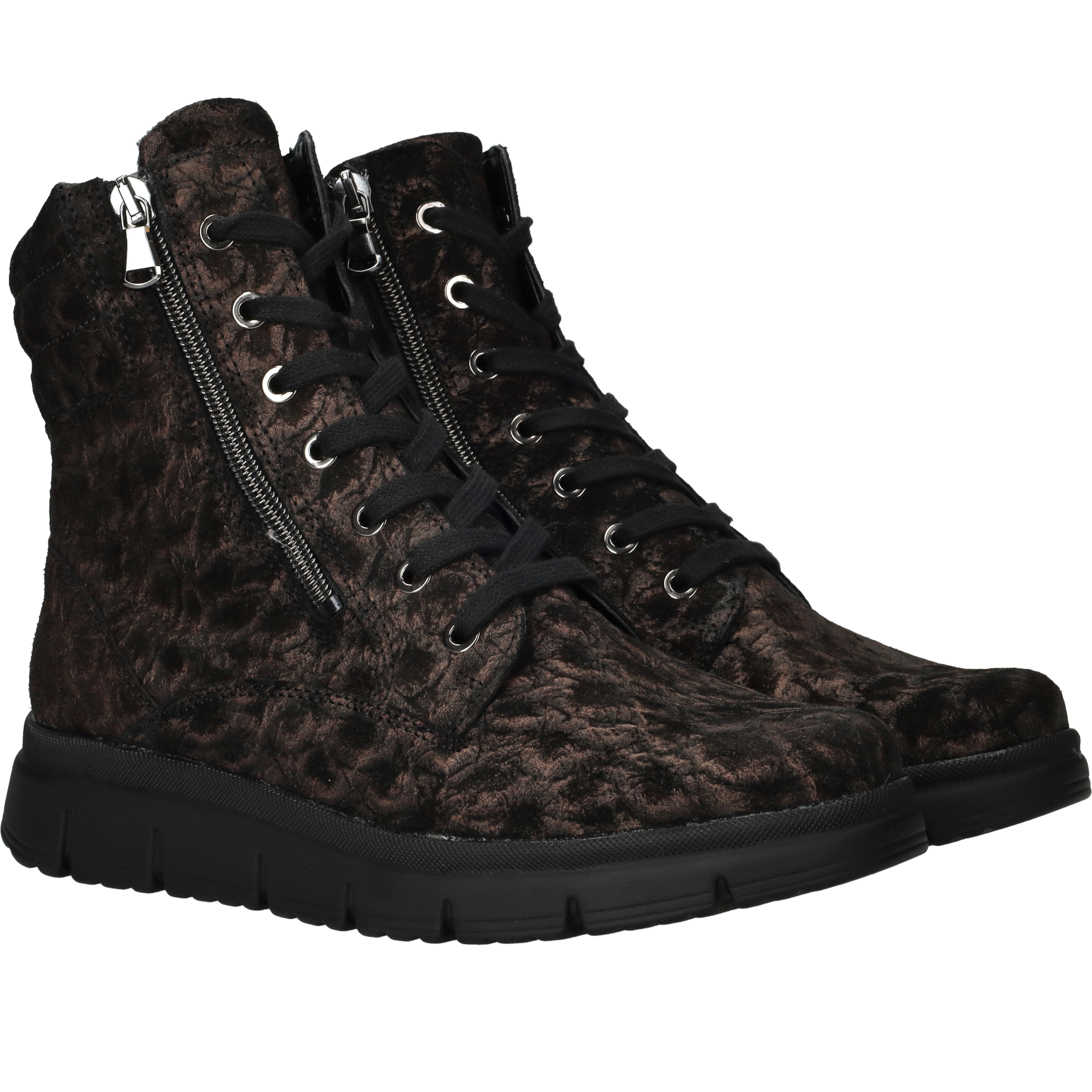 Waldlaufer Pina Veterboots Bruin, veterboot voor unisex – foto 2