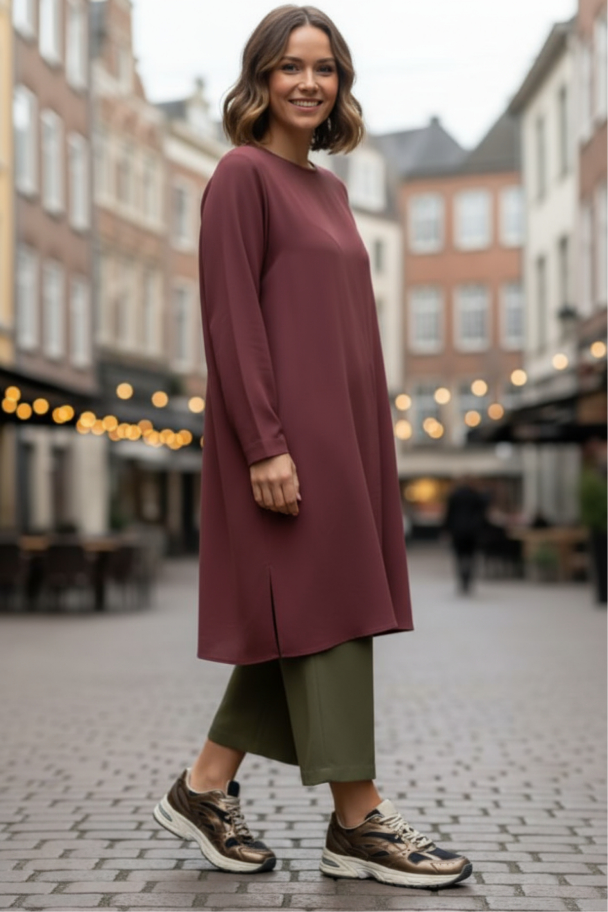IQONIC Sneakers Dames Bruin – foto 2