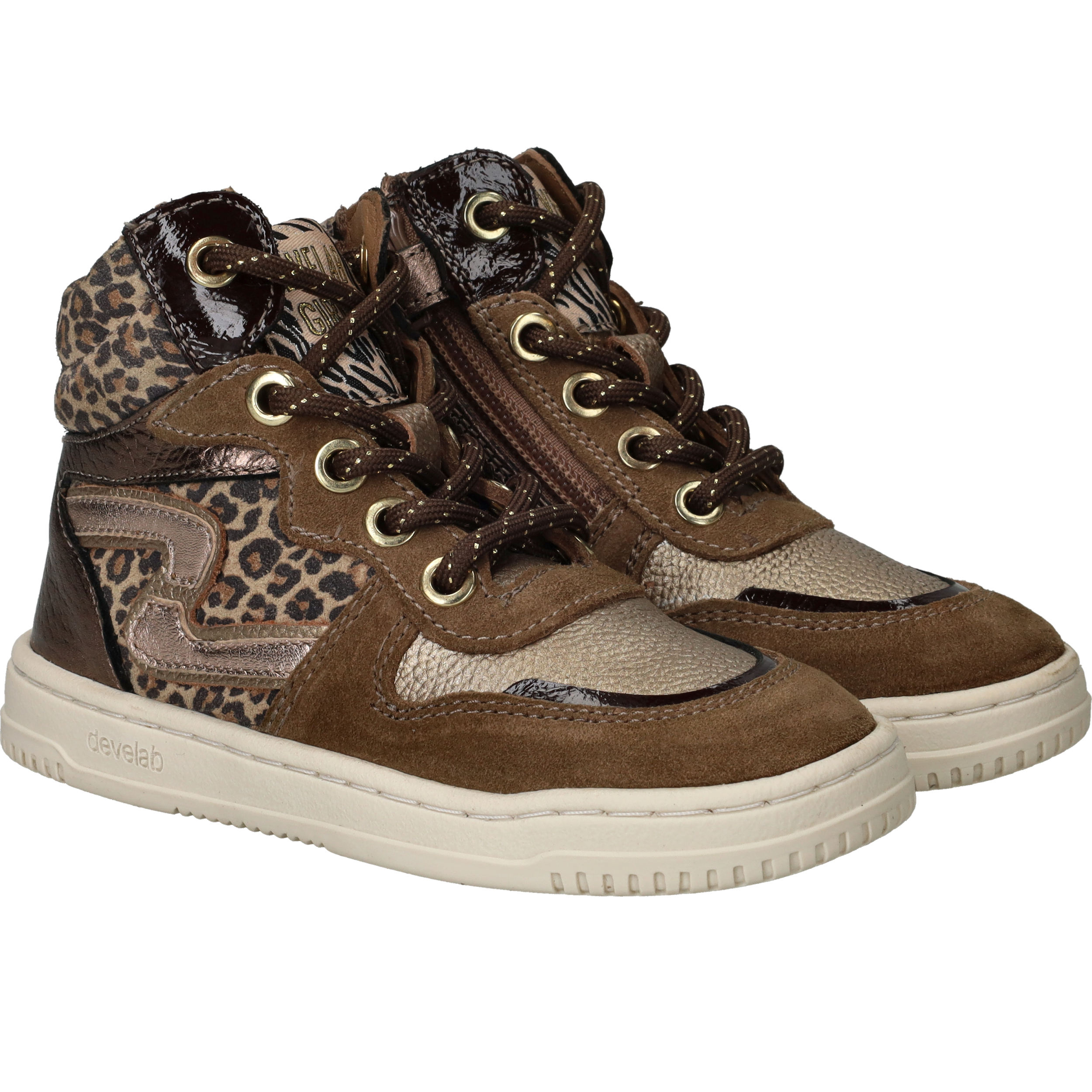 Develab Veterboots Meisjes Taupe