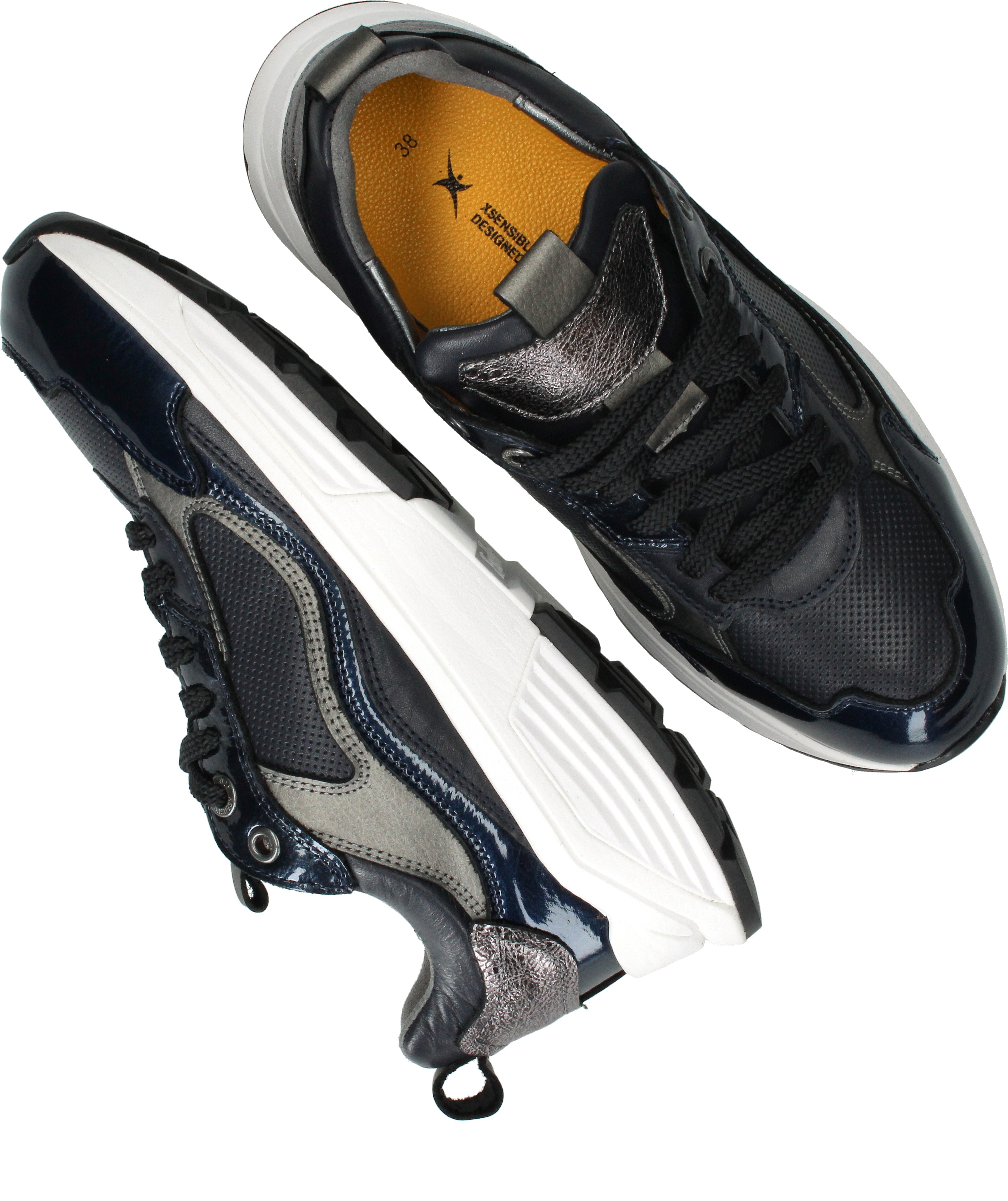 Xsensible Milau Stretchwalker Sneakers Dames Blauw, sneaker voor dames – foto 4